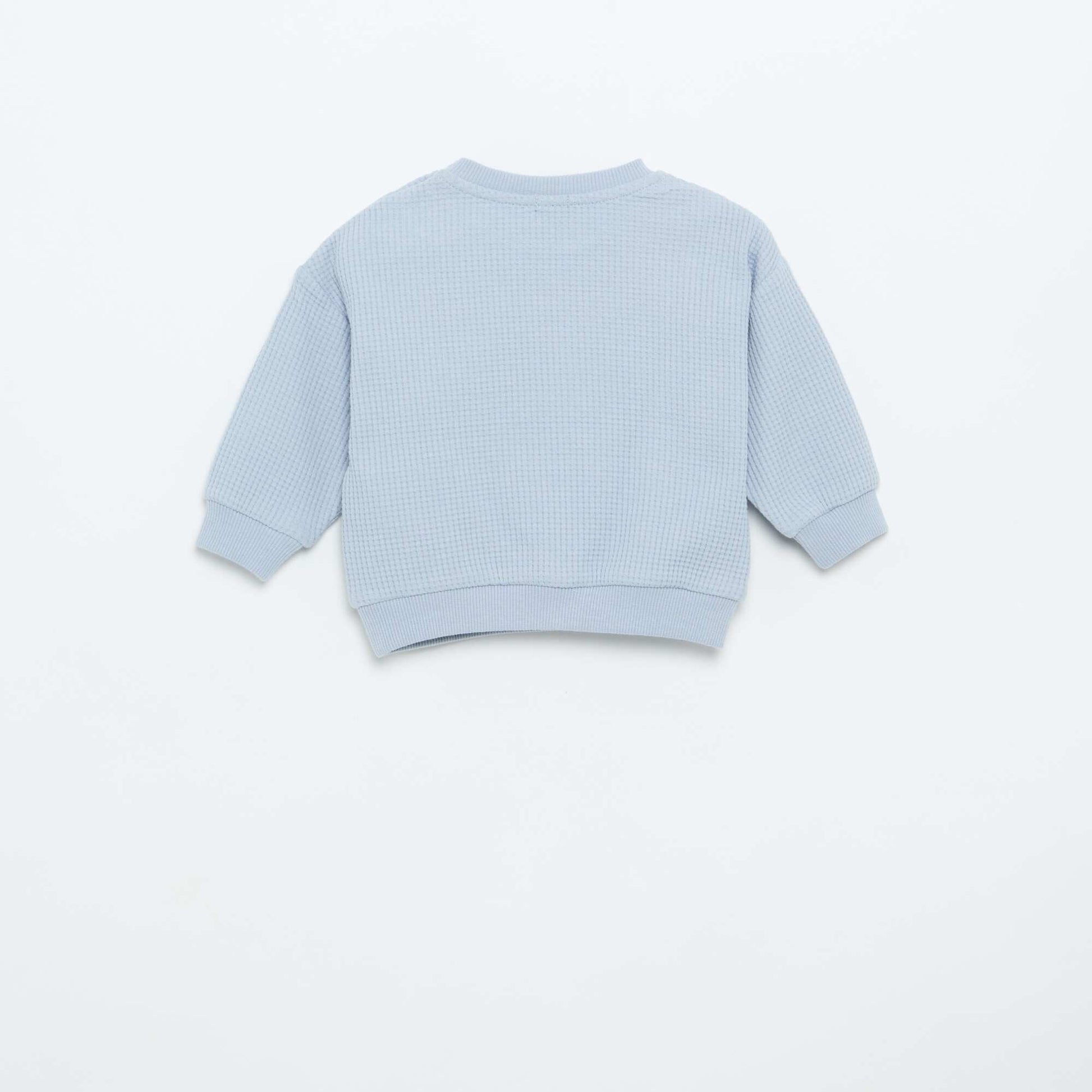 Waffle knit jogging set - 2 pieces BLUE