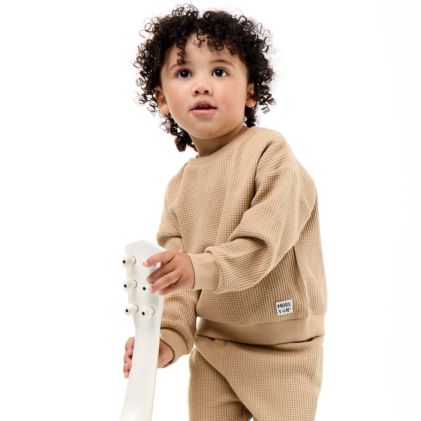 Waffle knit jogging set - 2 pieces BEIGE