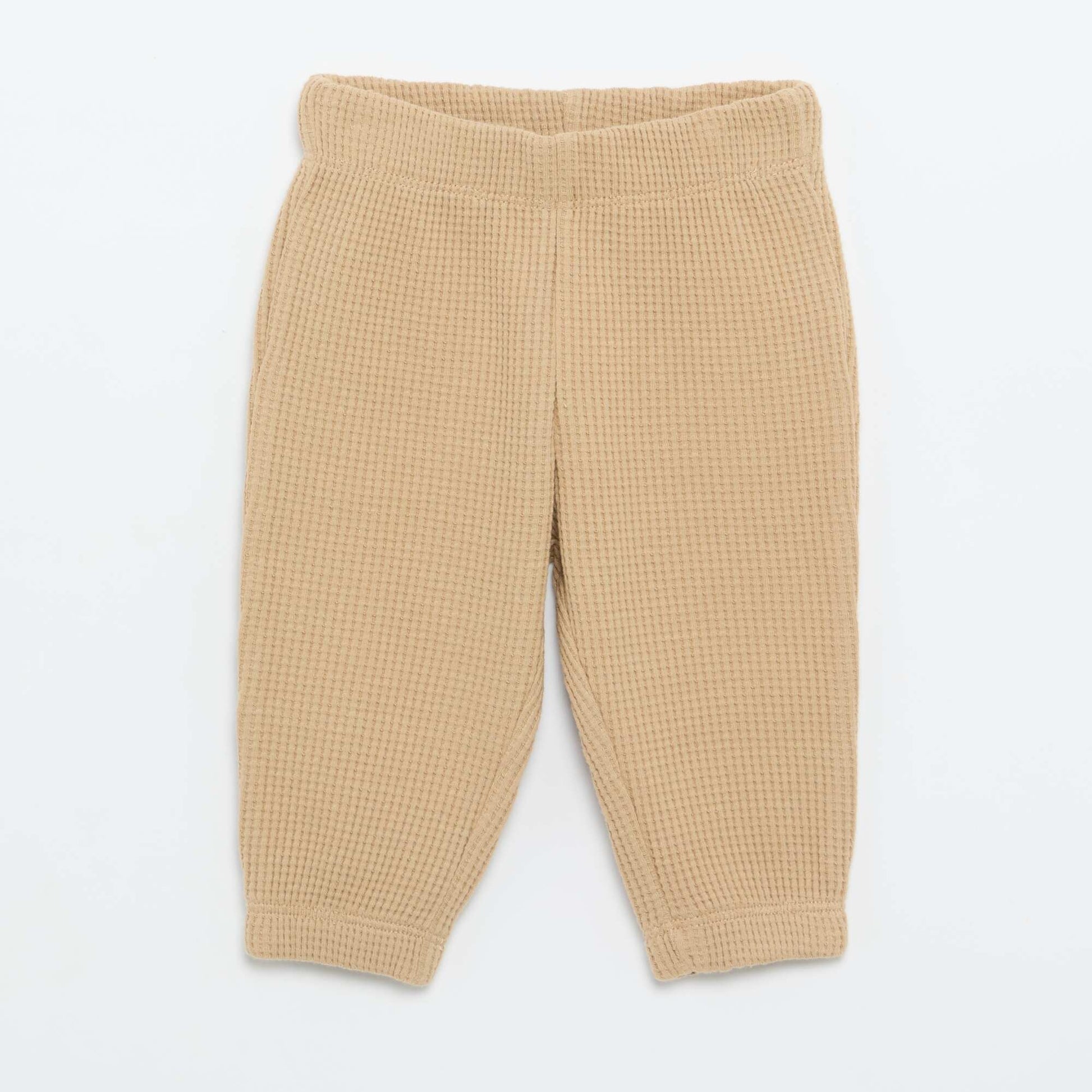 Waffle knit jogging set - 2 pieces BEIGE