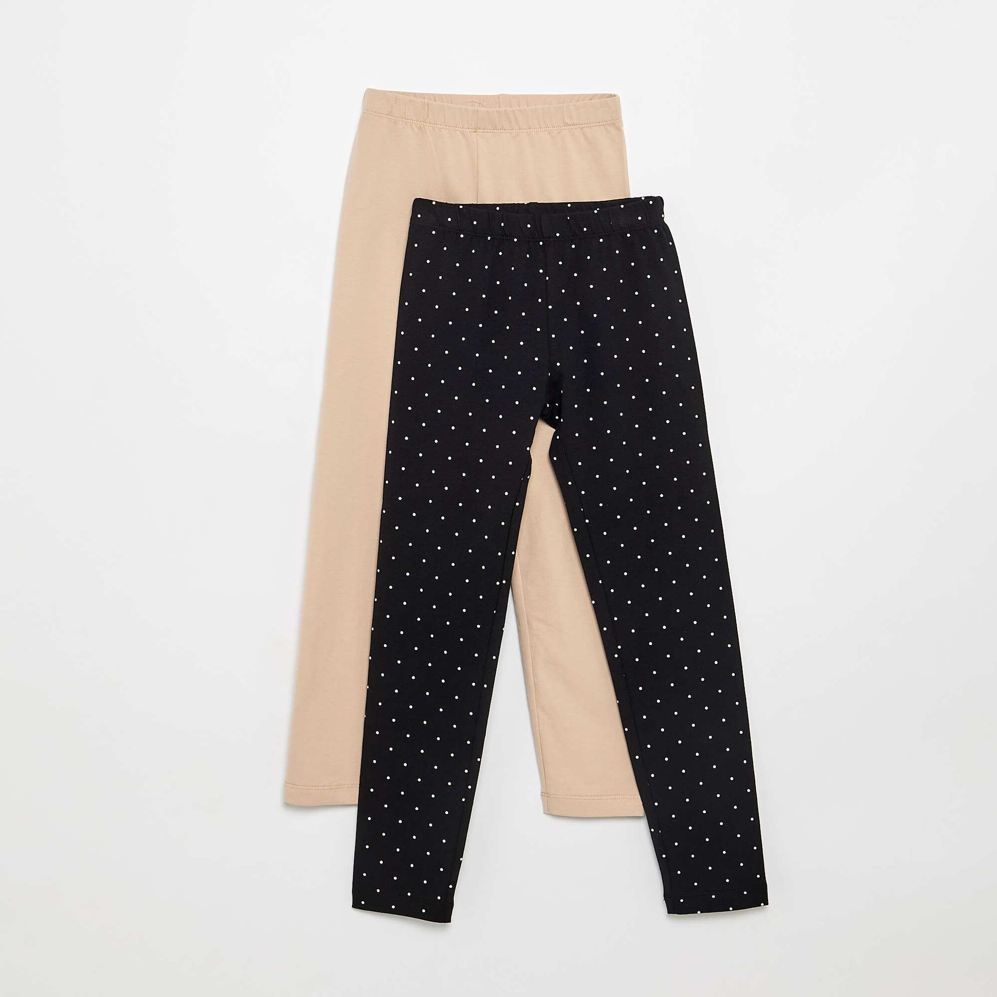 Pack of 2 Long Leggings BLACK