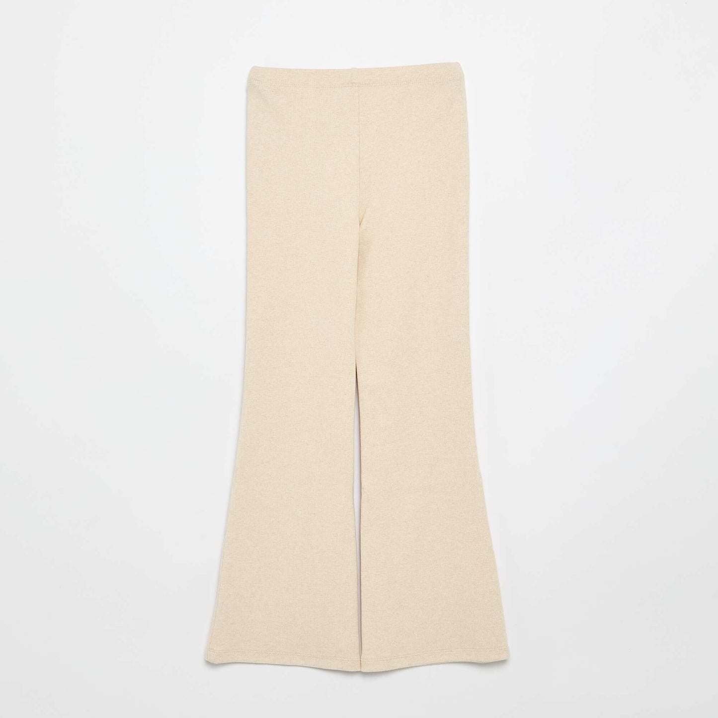Ribbed flare leggings BEIGE