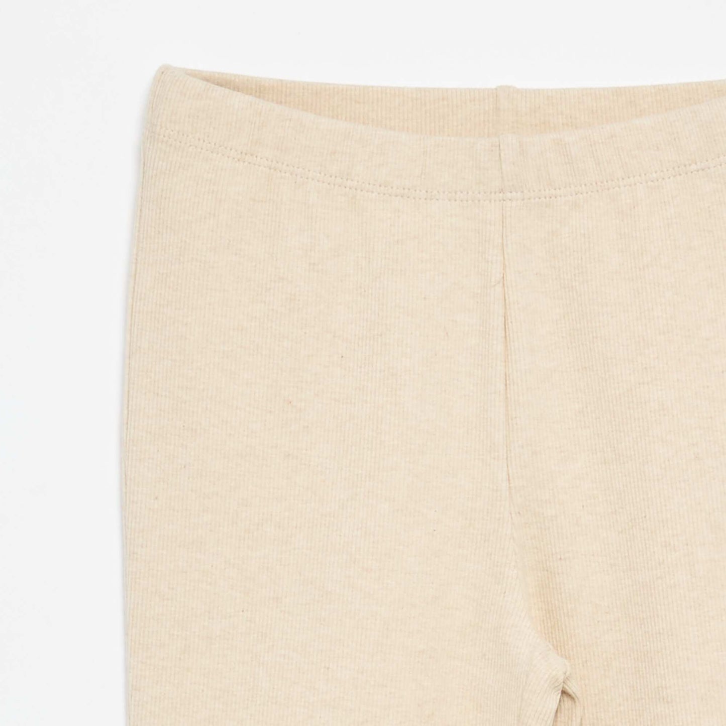 Ribbed flare leggings BEIGE