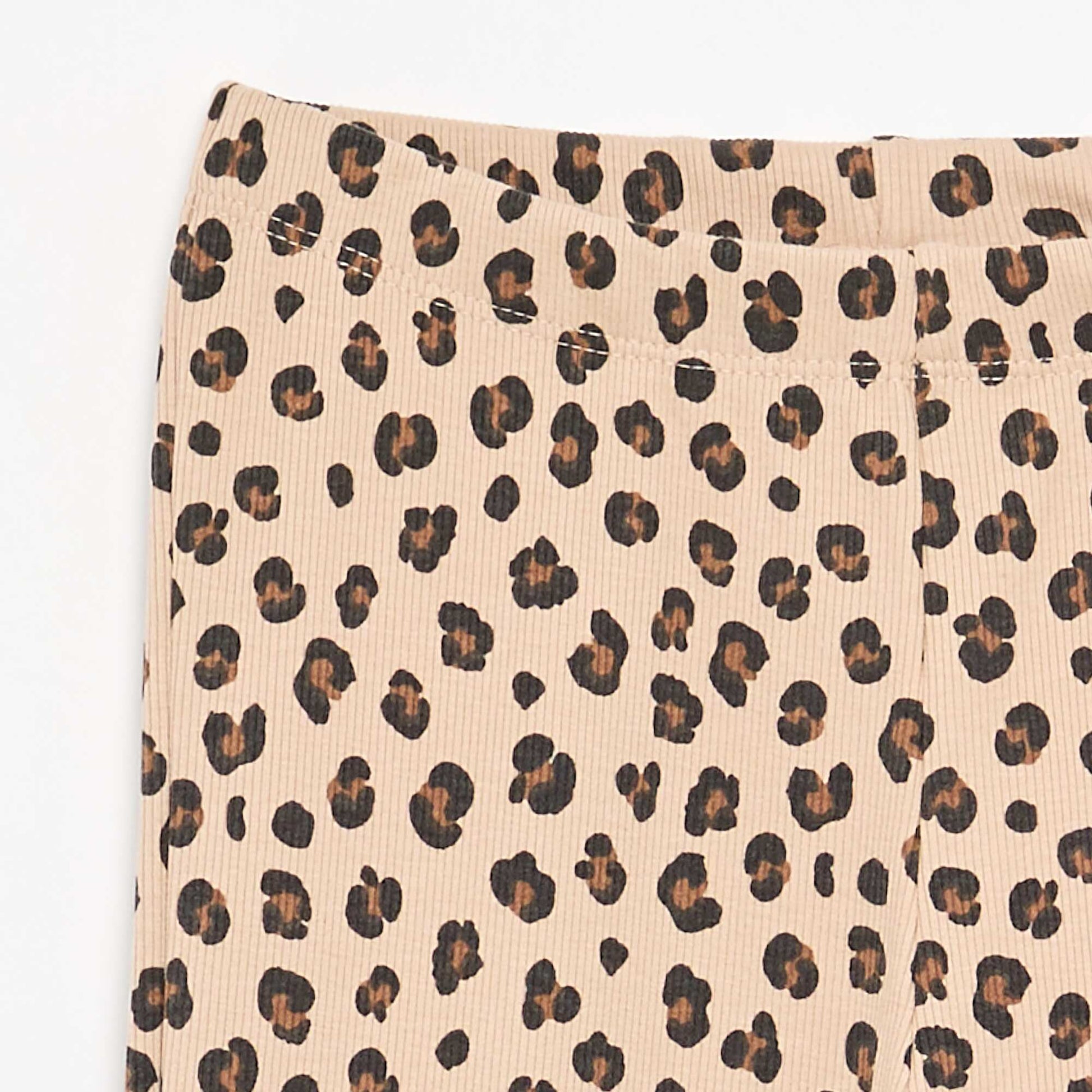 Long patterned leggings BEIGE