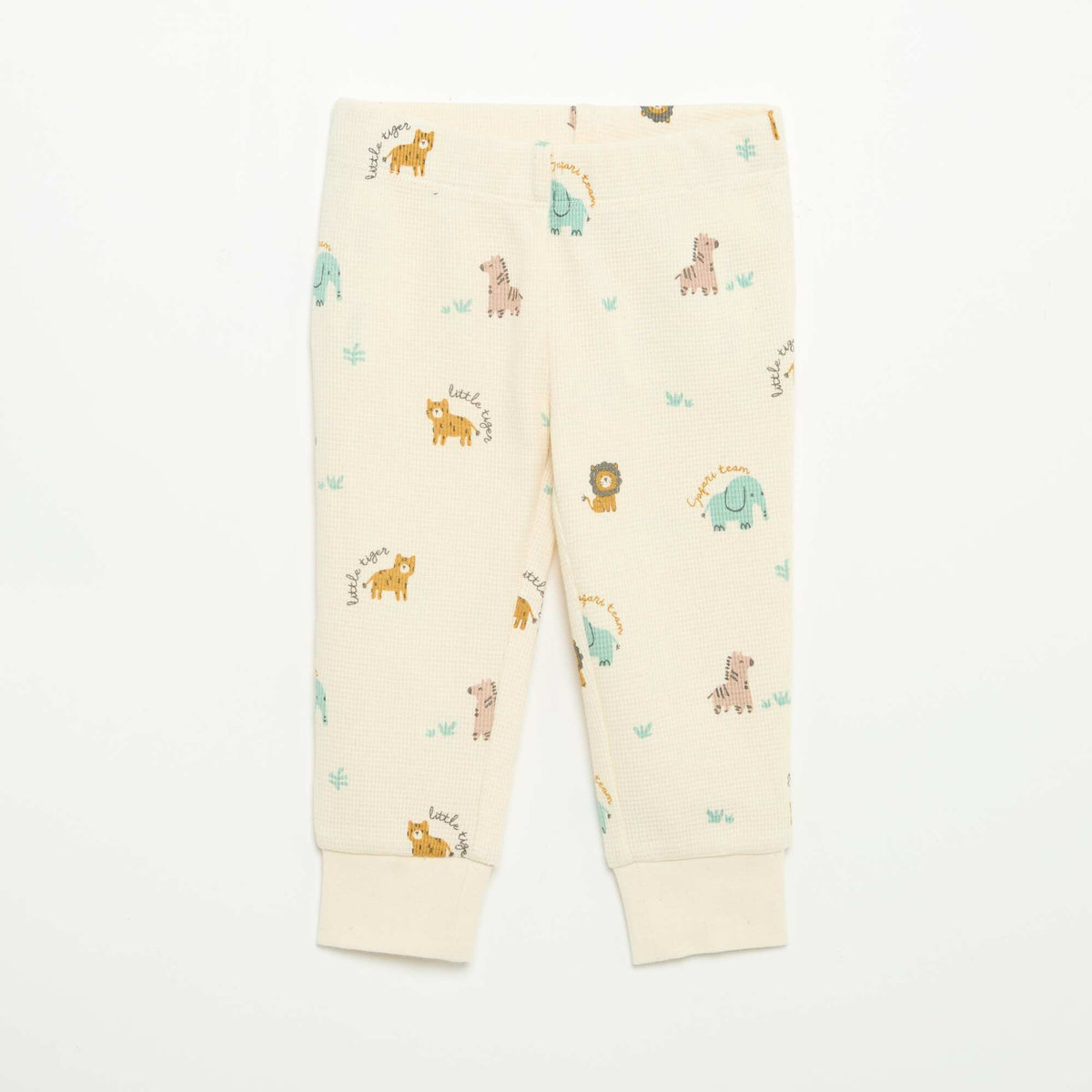 2-piece pajamas - Long-sleeved T-shirt + pants BEIGE