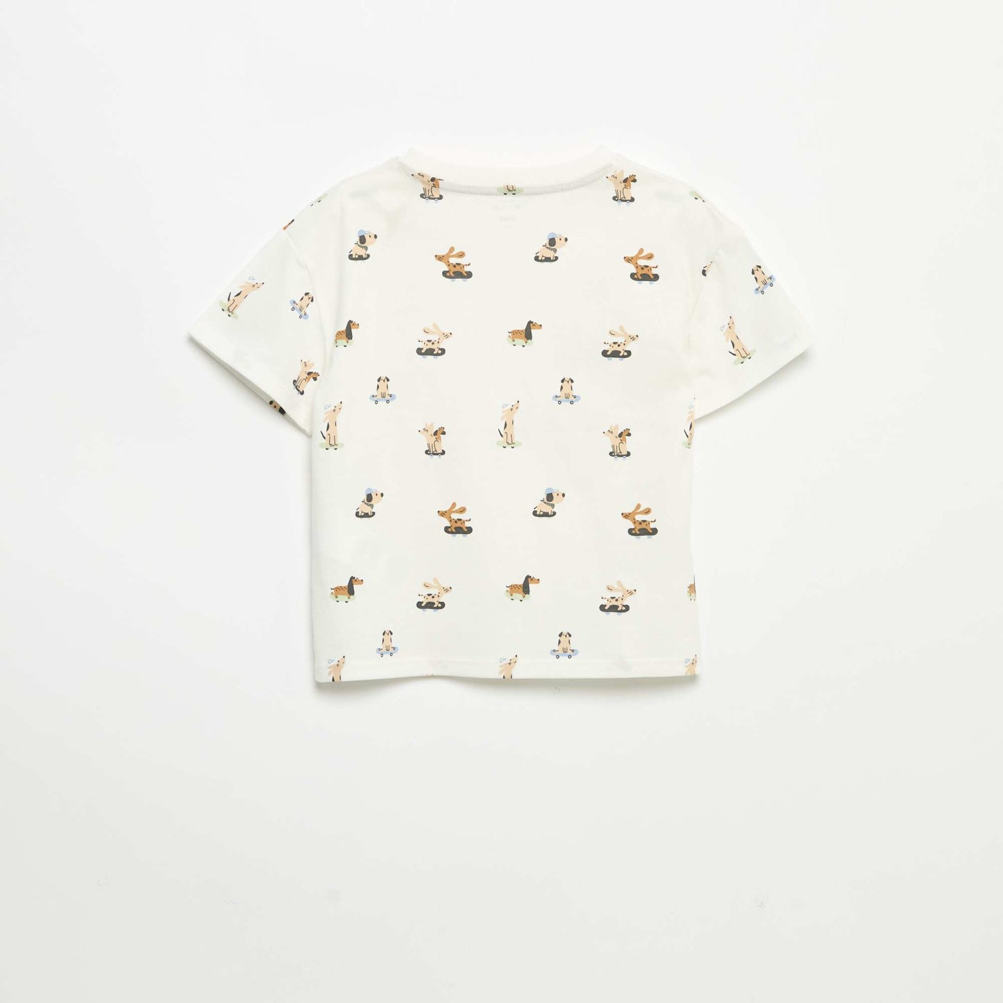 Patterned Short-Sleeved T-shirt WHITE