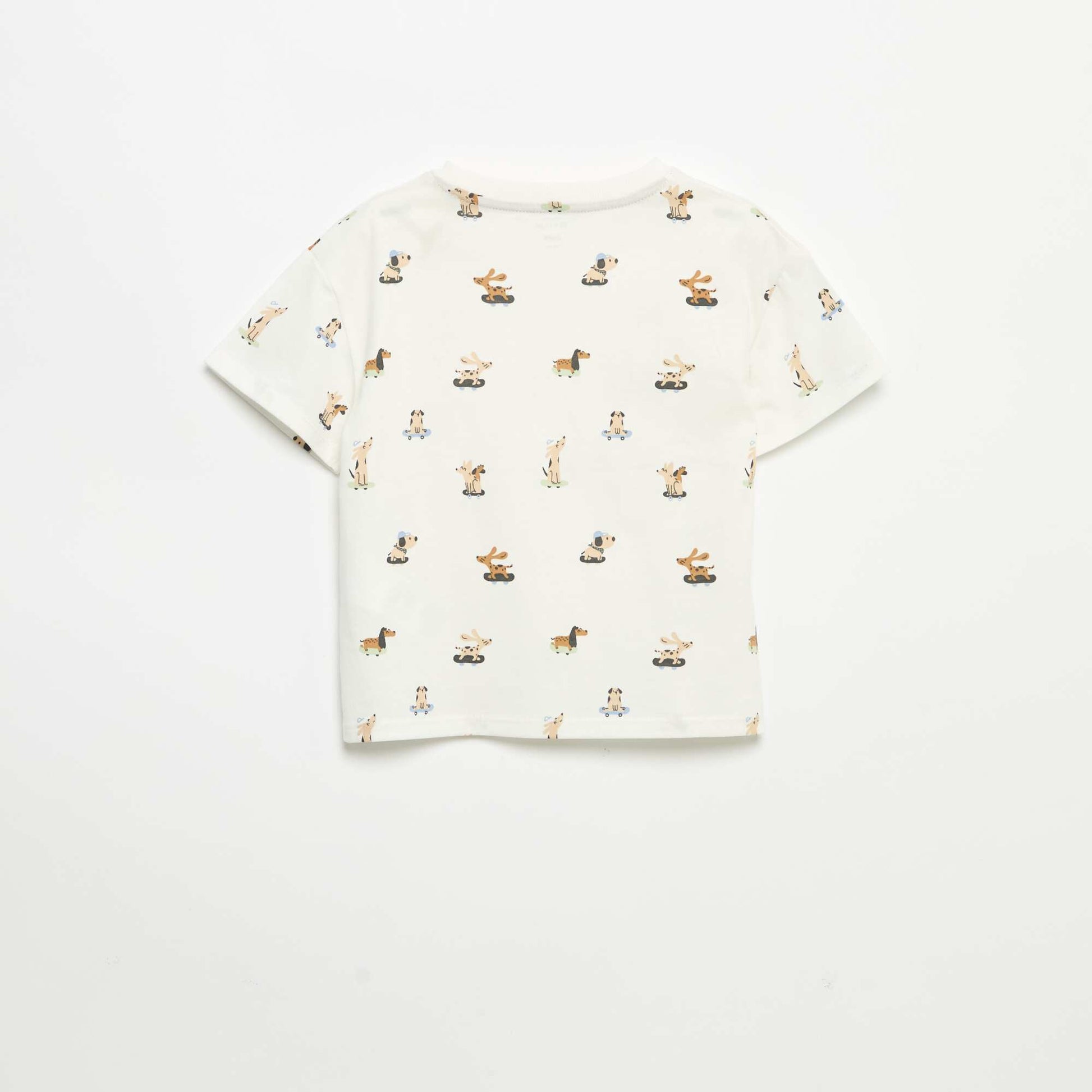 Patterned Short-Sleeved T-shirt WHITE