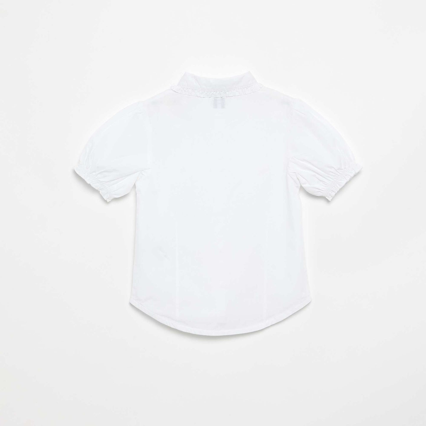 Short-sleeved blouse with Peter Pan collar WHITE