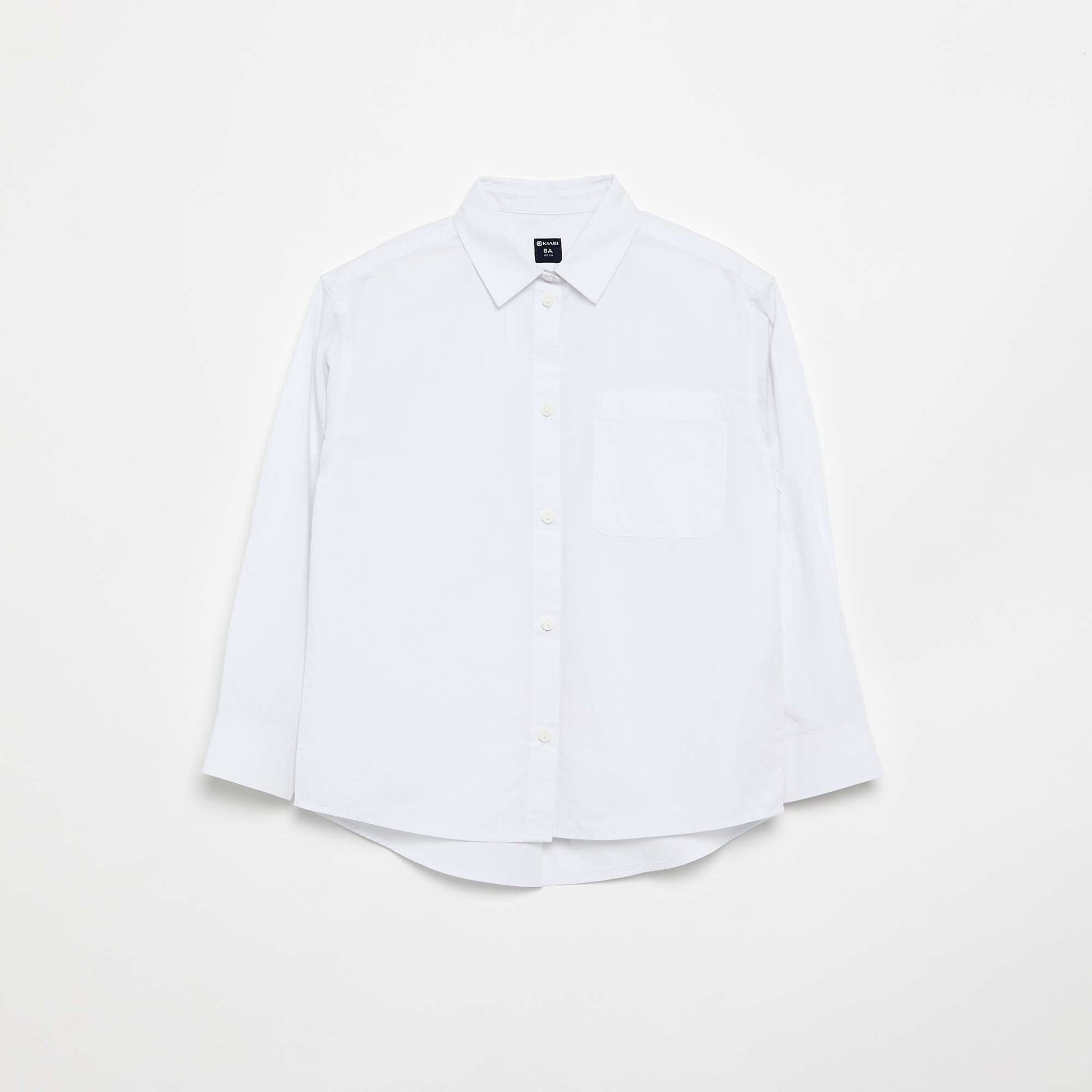 Long-sleeved cotton shirt WHITE