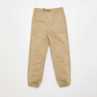 Drawstring Jogger Pants BEIGE