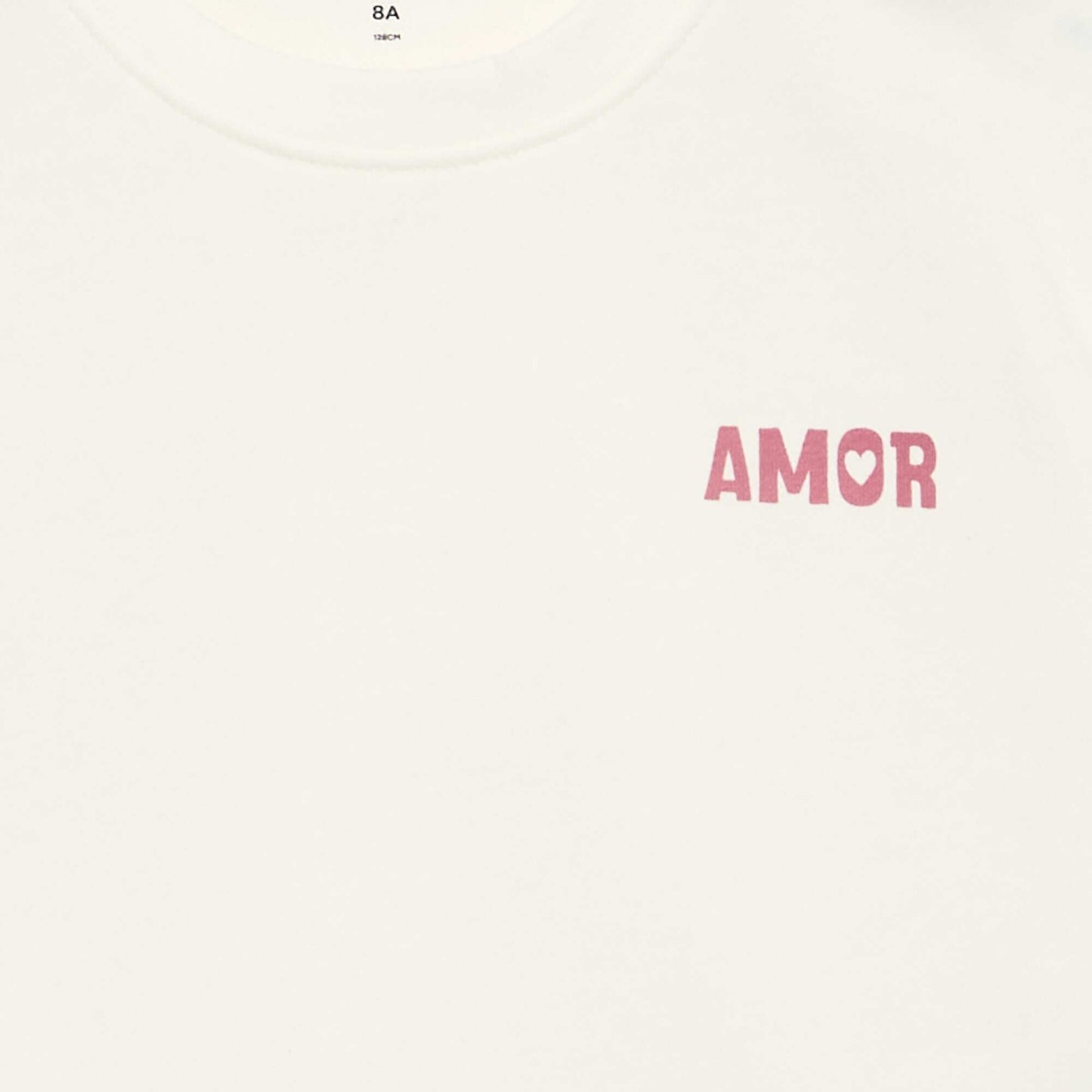 Fleece sweatshirt with chest print WHITE