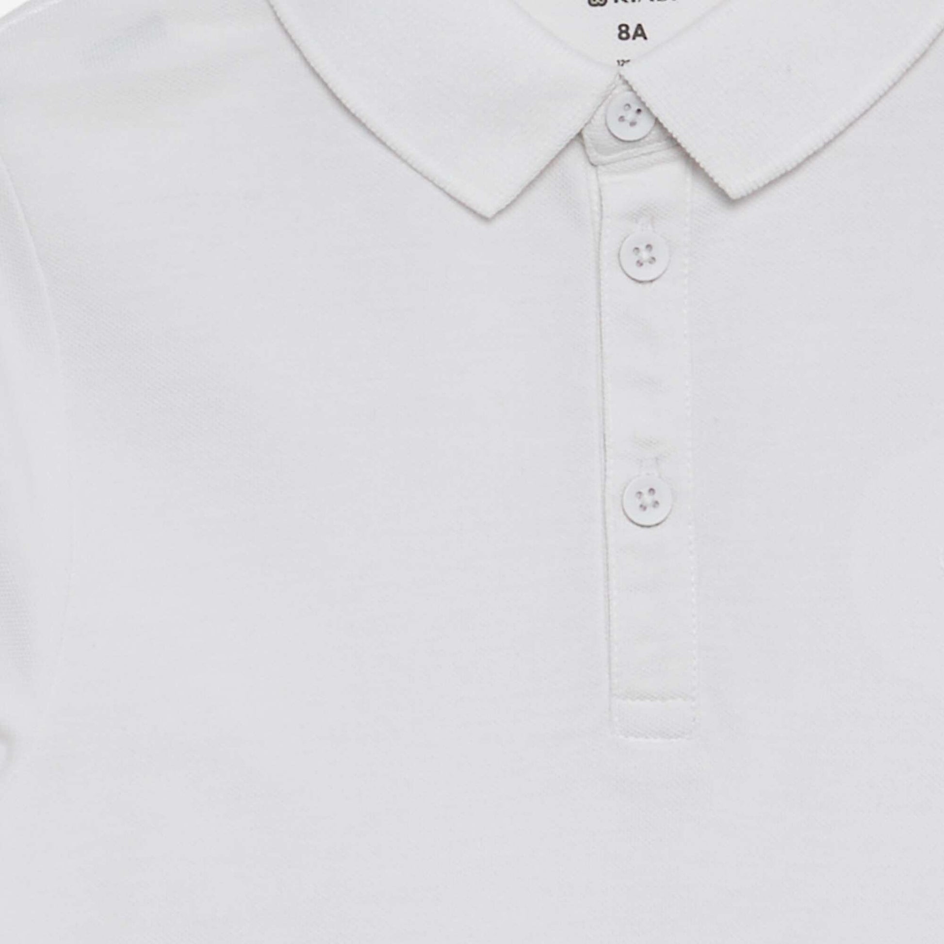 Long-sleeved polo shirt WHITE