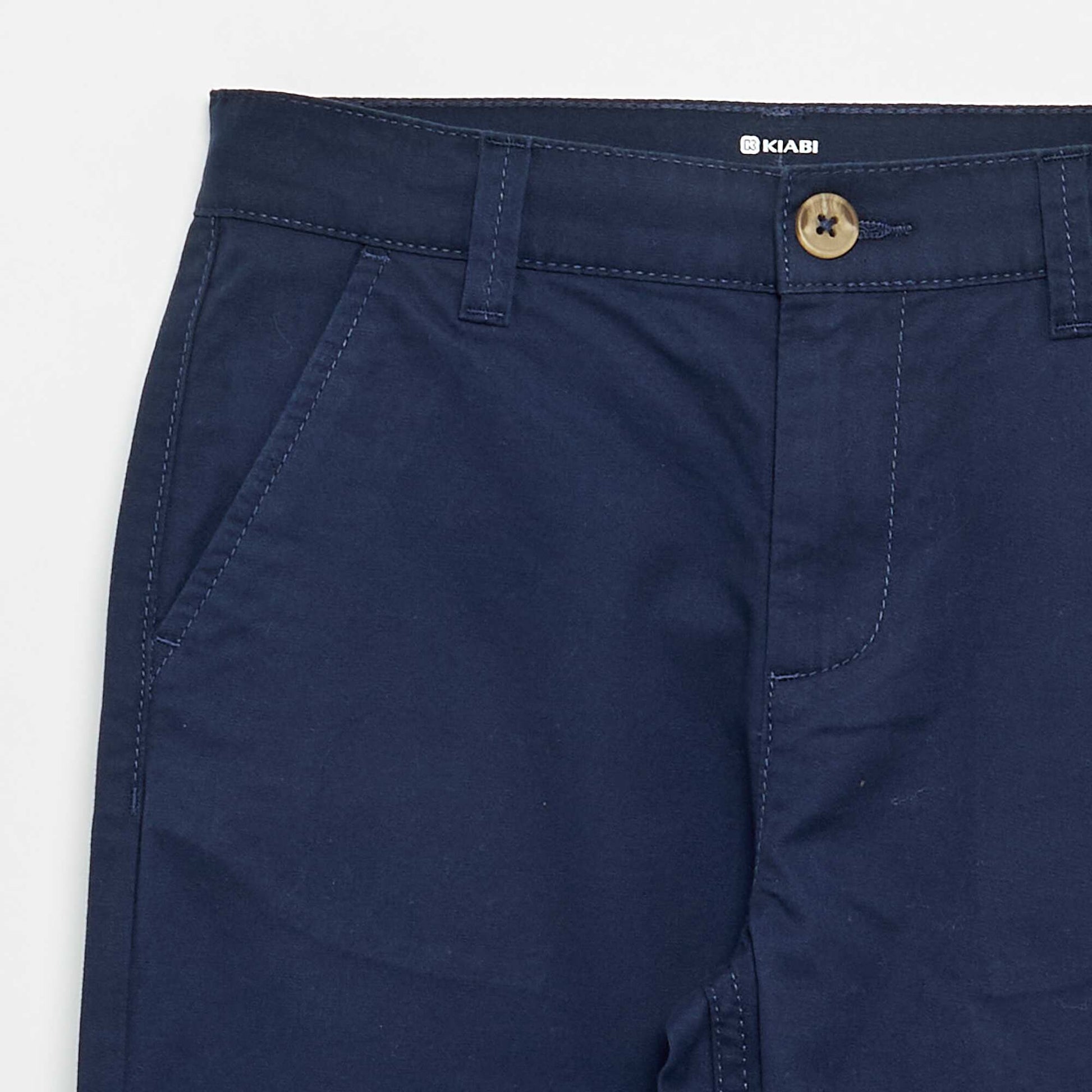 Straight cotton trousers BLUE