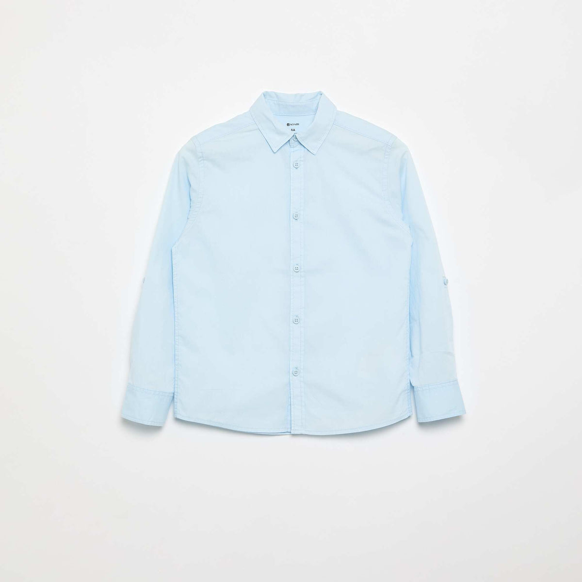 Solid long-sleeved shirt BLUE