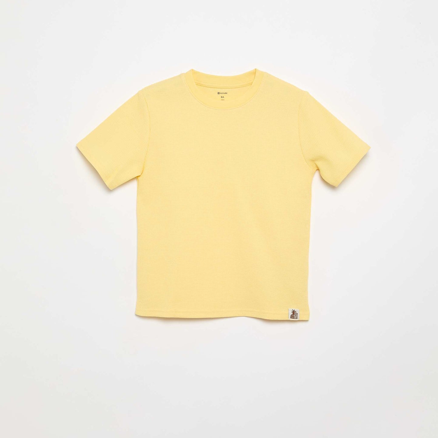 Waffle-Knit T-shirt WHITE