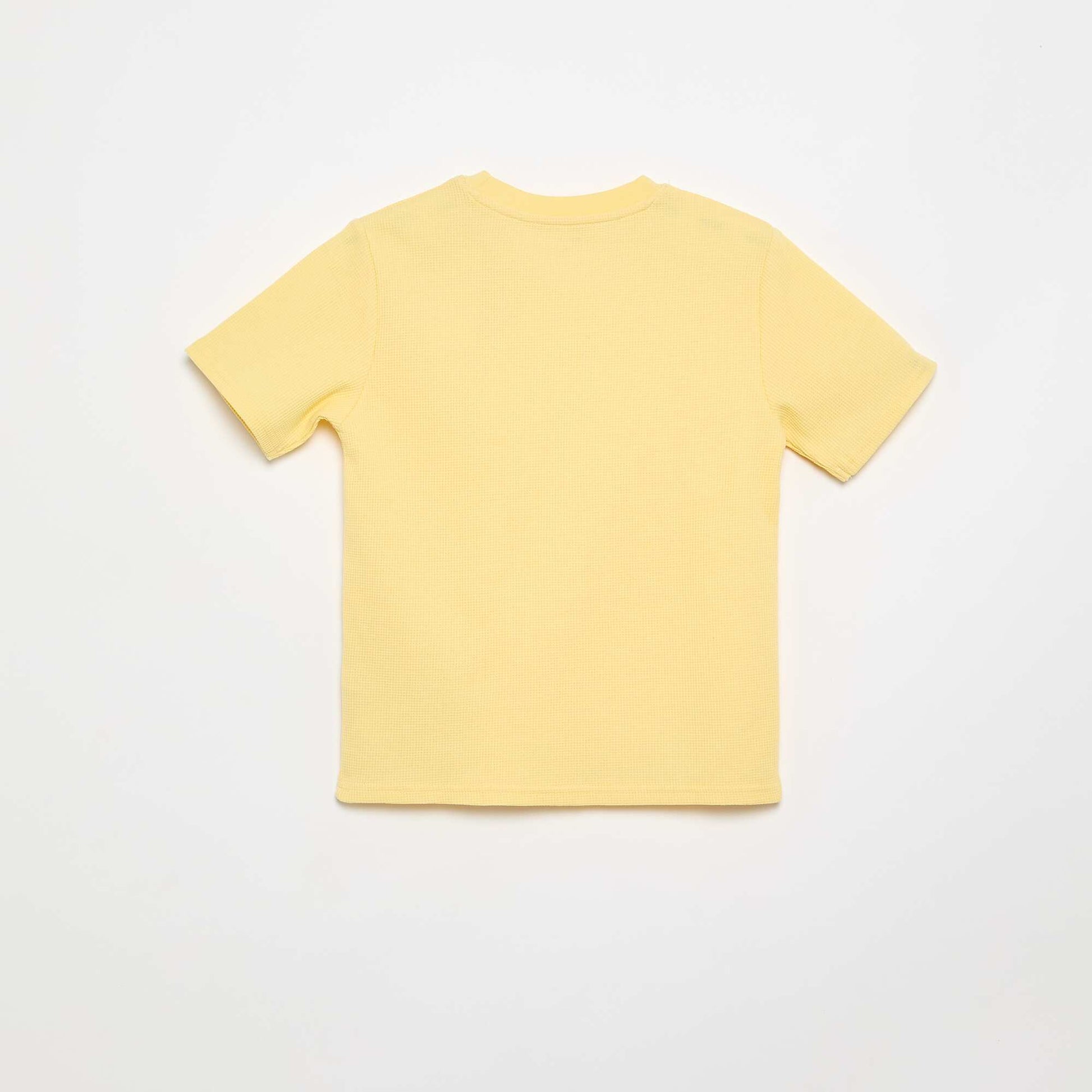 Waffle-Knit T-shirt WHITE
