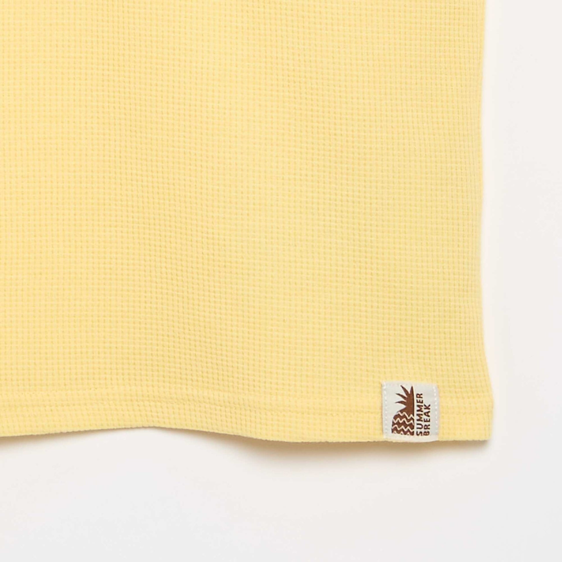 Waffle-Knit T-shirt WHITE