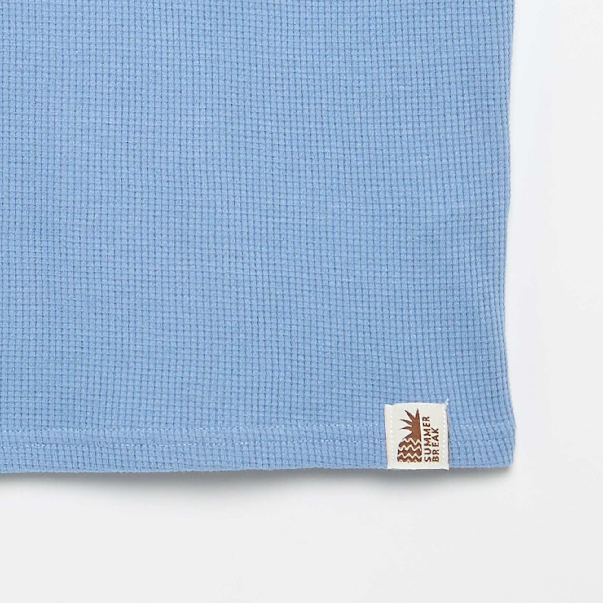 Waffle-Knit T-shirt WHITE
