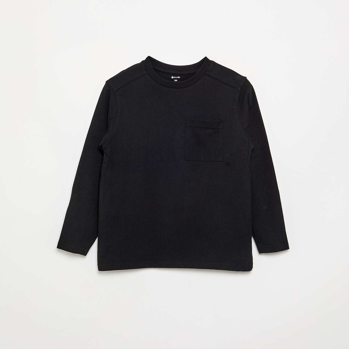 Long-sleeved jersey t-shirt BLACK