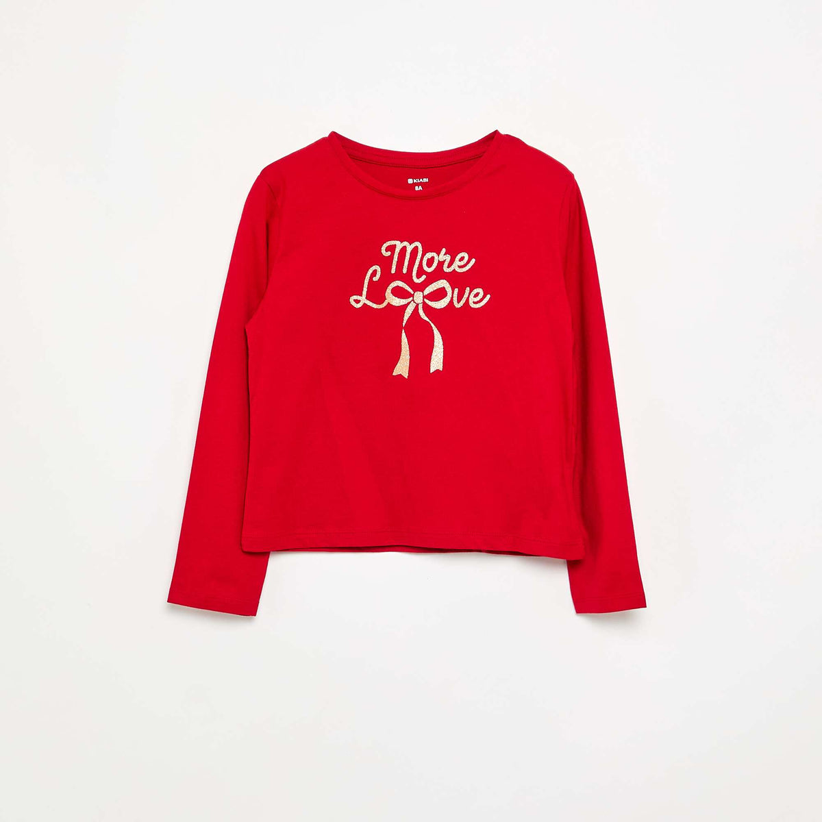 Long-sleeve printed T-shirt RED