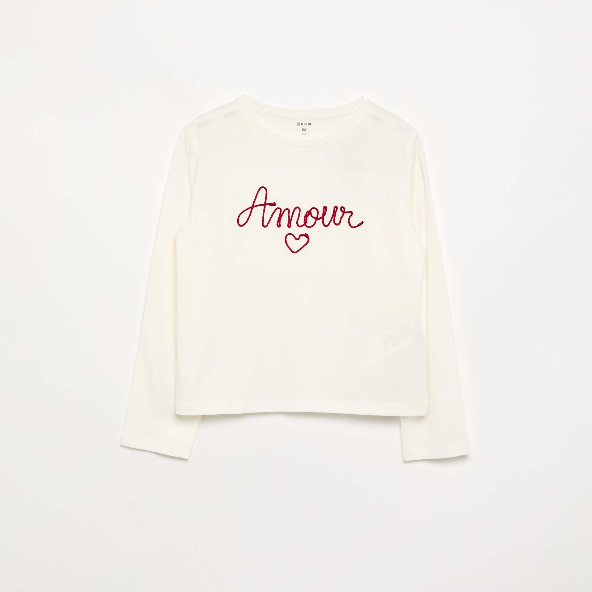 Long-sleeved T-shirt with graphic WHITE