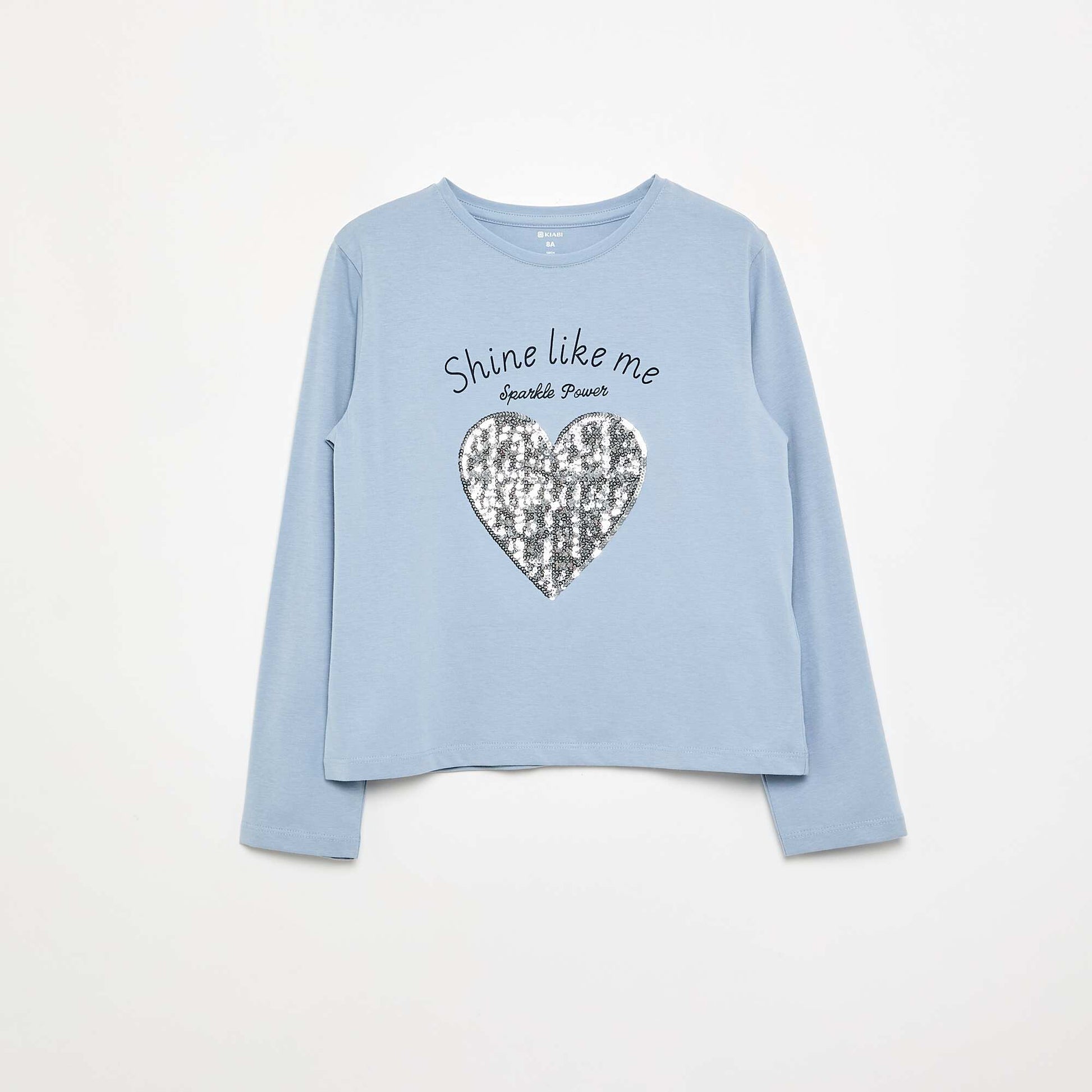 Long-sleeved T-shirt with graphic BLUE