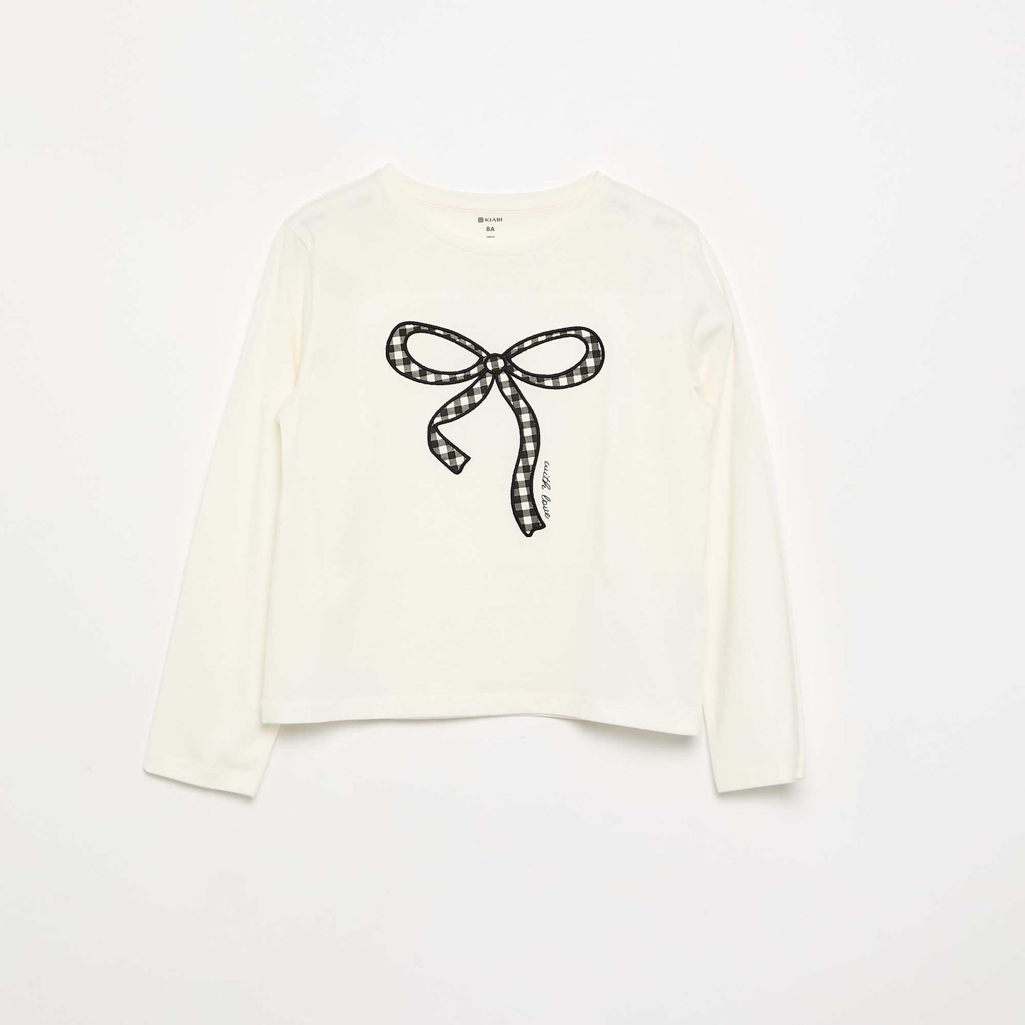 Long-sleeved T-shirt with graphic BLACK