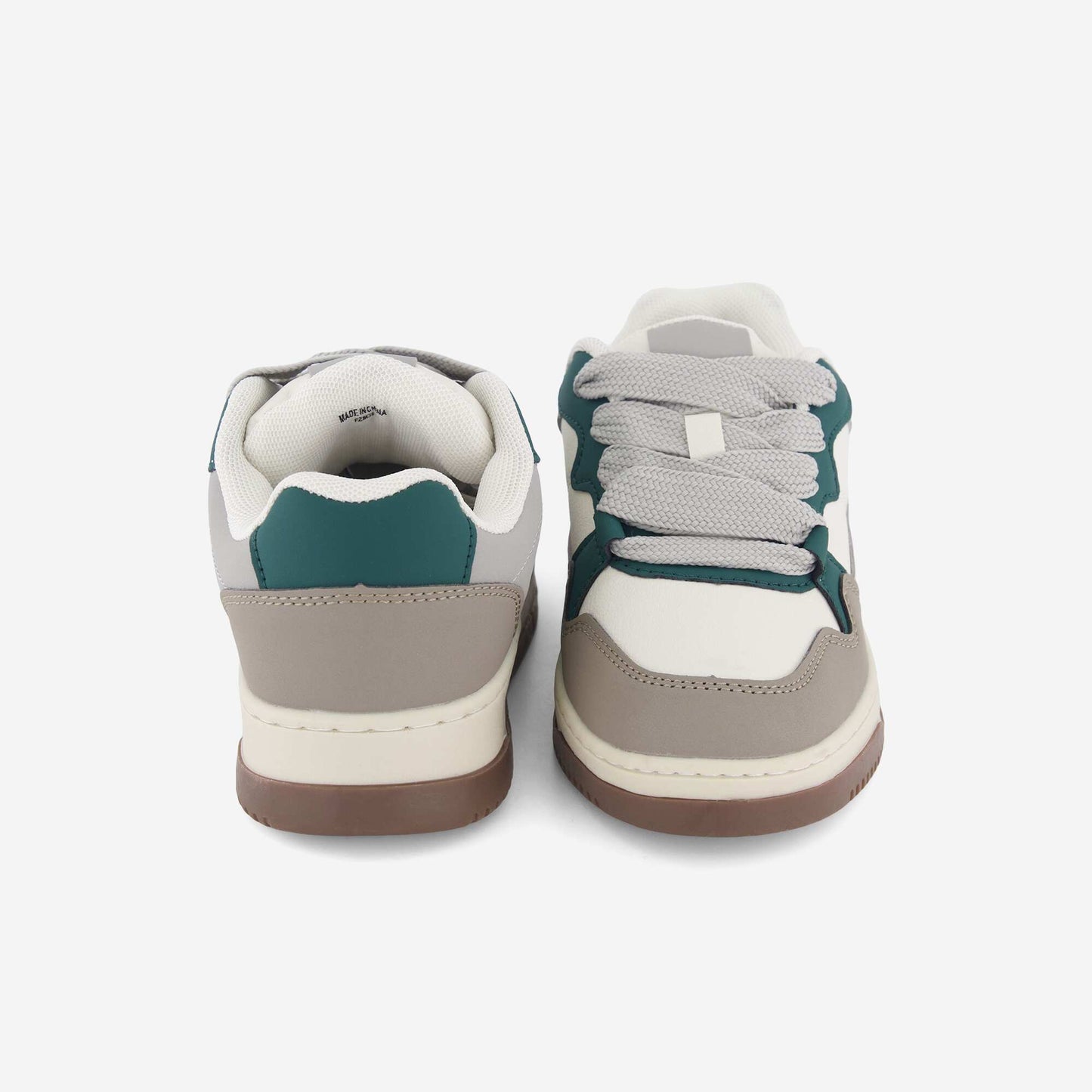 Faux leather low-top sneakers GREY