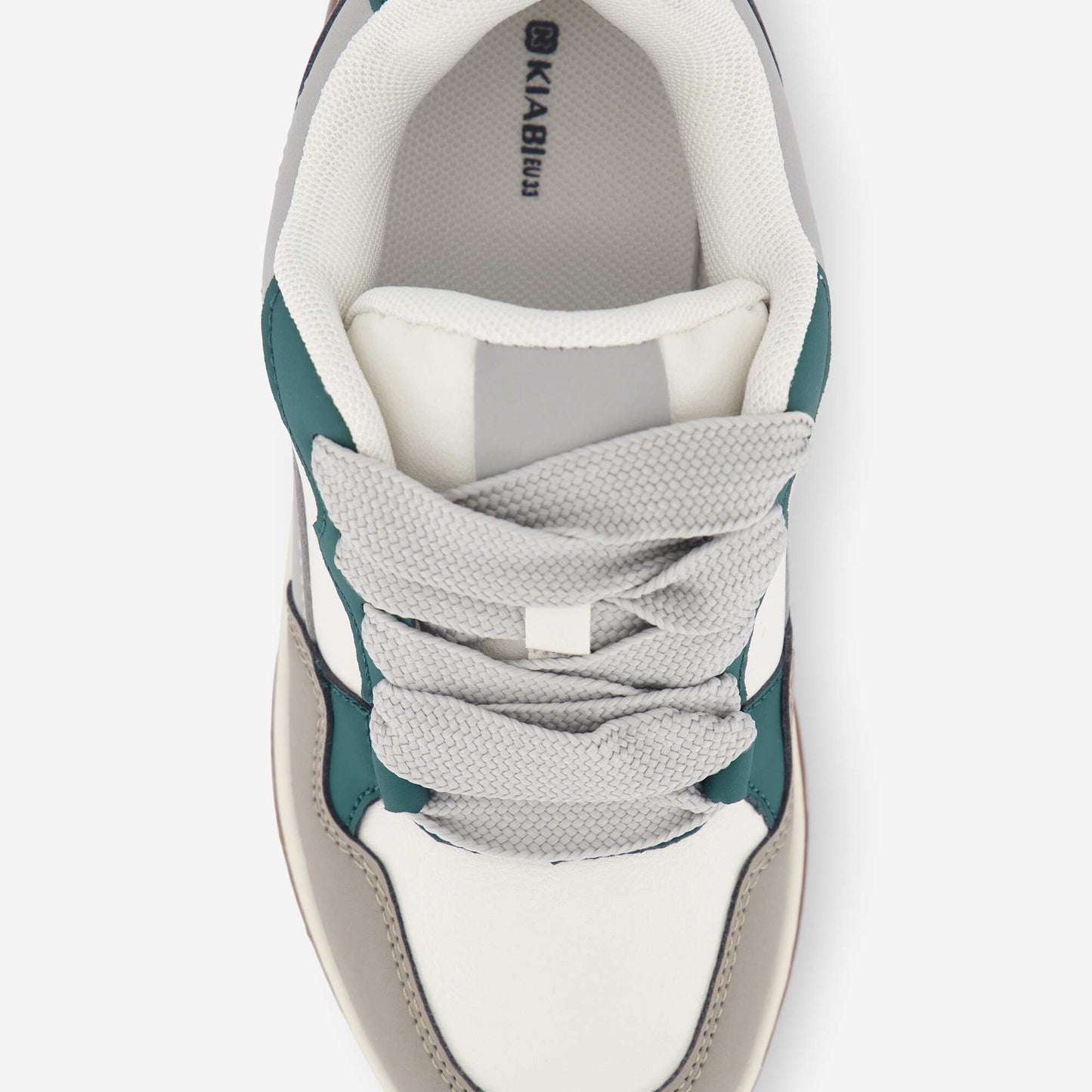 Faux leather low-top sneakers GREY