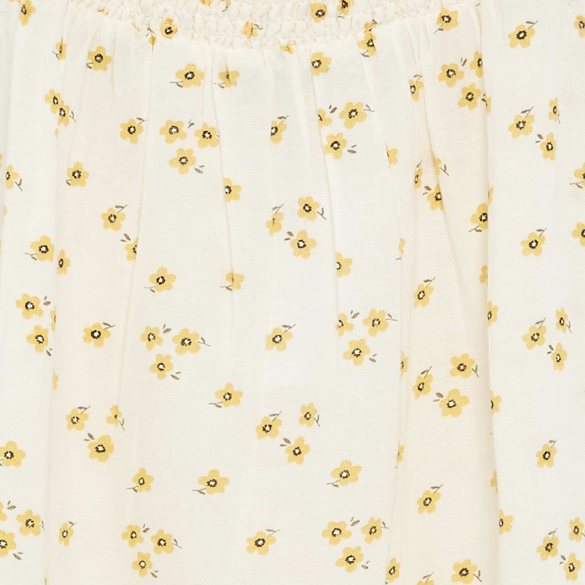 All-over print dress with thin straps BEIGE