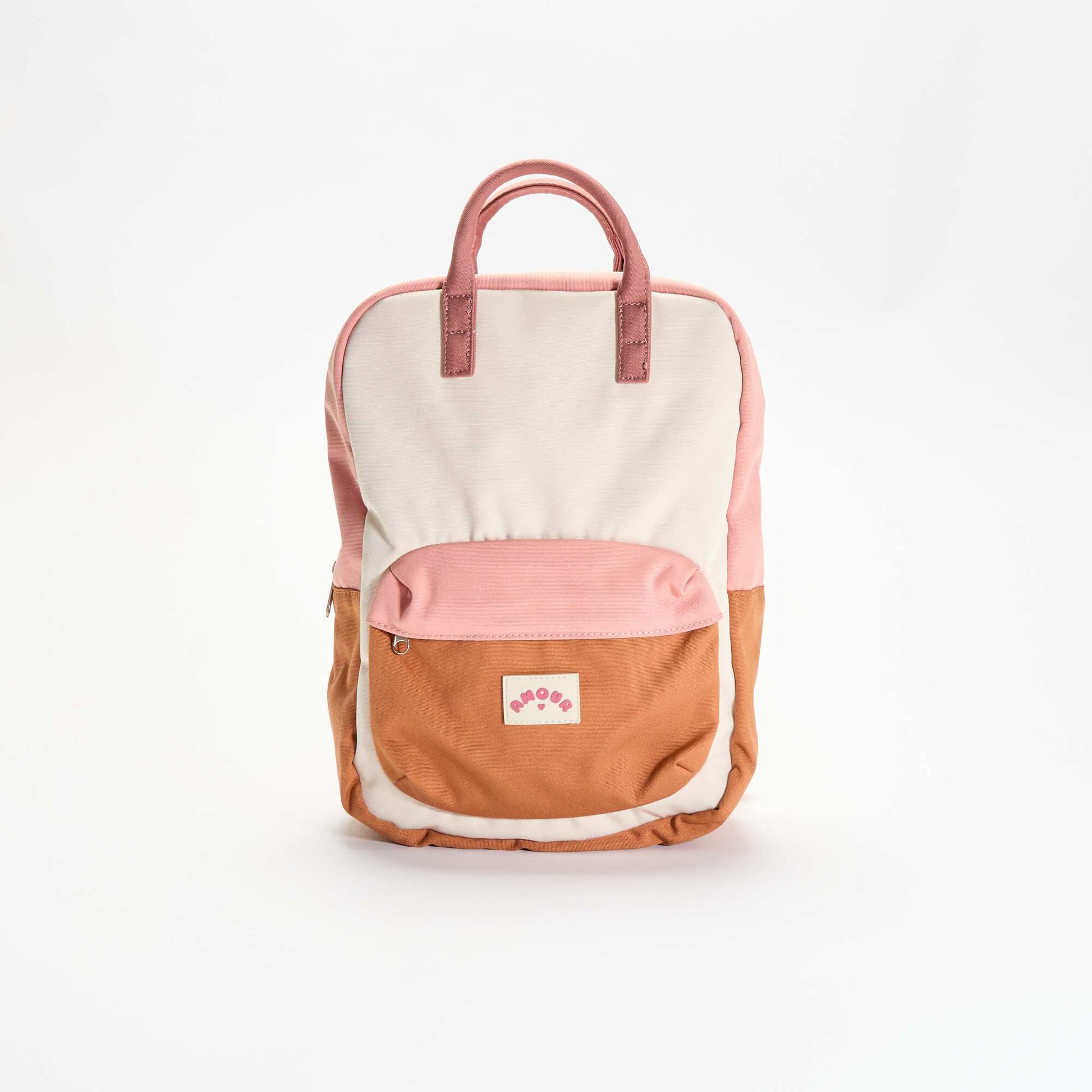 Color block backpack BEIGE