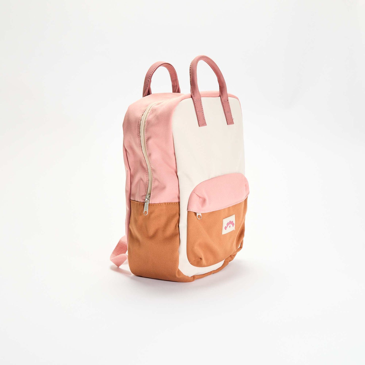 Color block backpack BEIGE