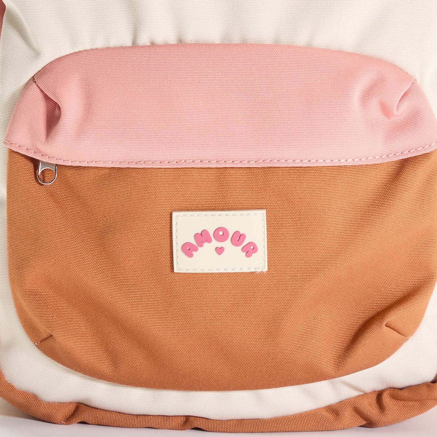 Color block backpack BEIGE