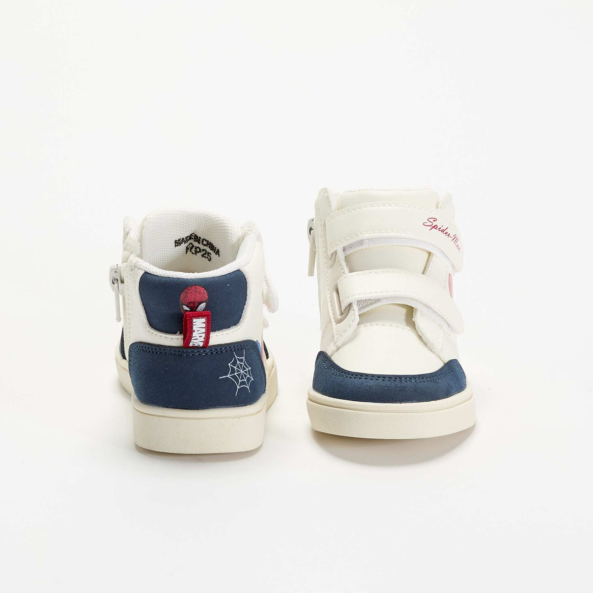 Sneakers të larta Spider-Man Marvel me rripa velo-velo TË KUQE