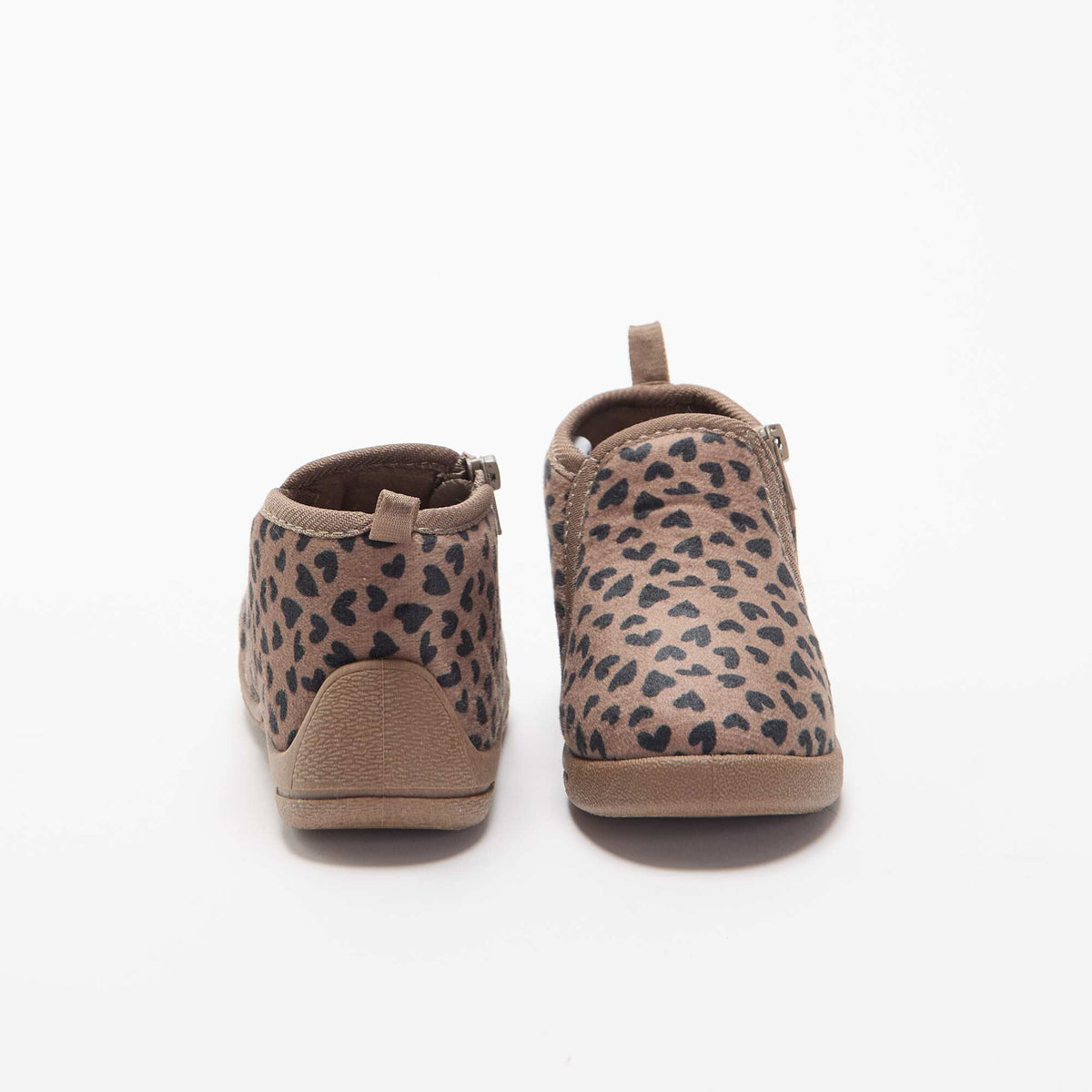 Leopard Print Bootie Slippers BROWN