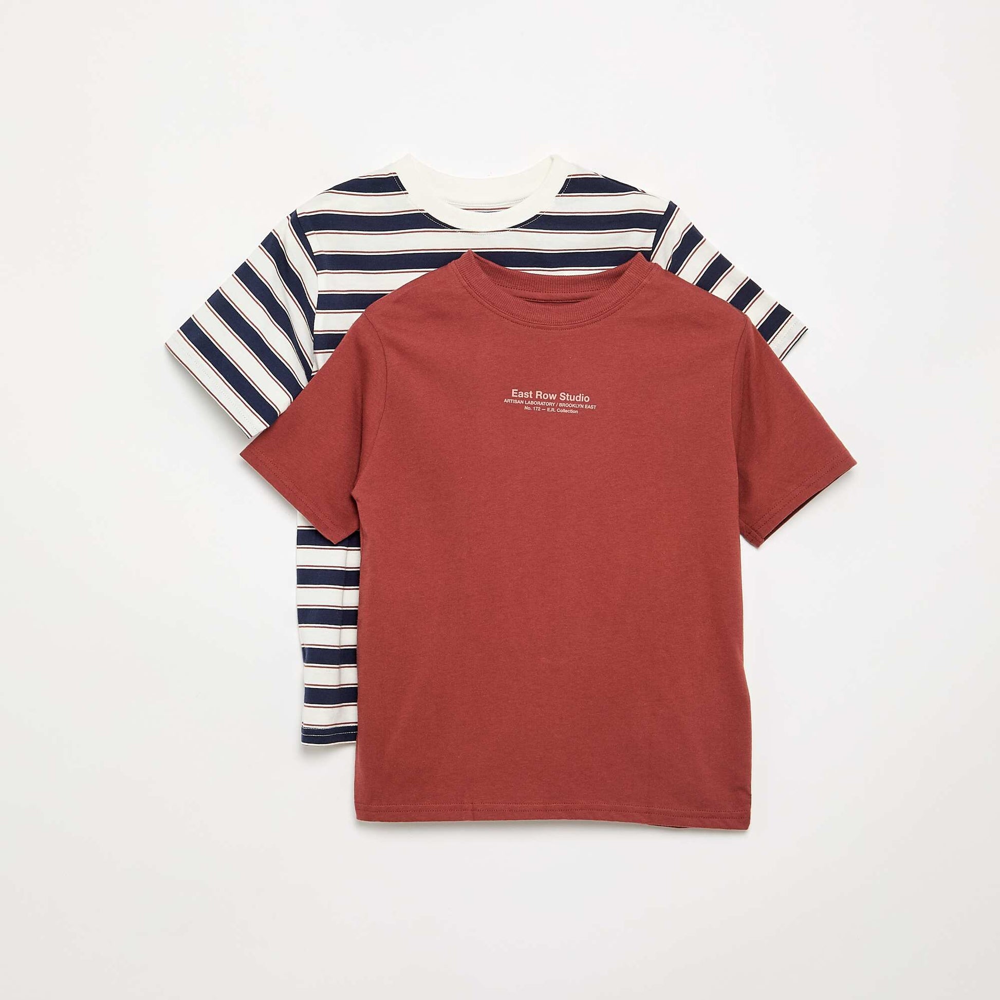 Pack of 2 Printed Short-Sleeved T-shirts BLUE