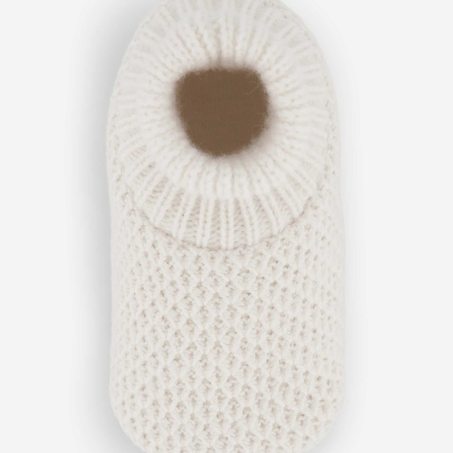 Knitted high-top booties BEIGE