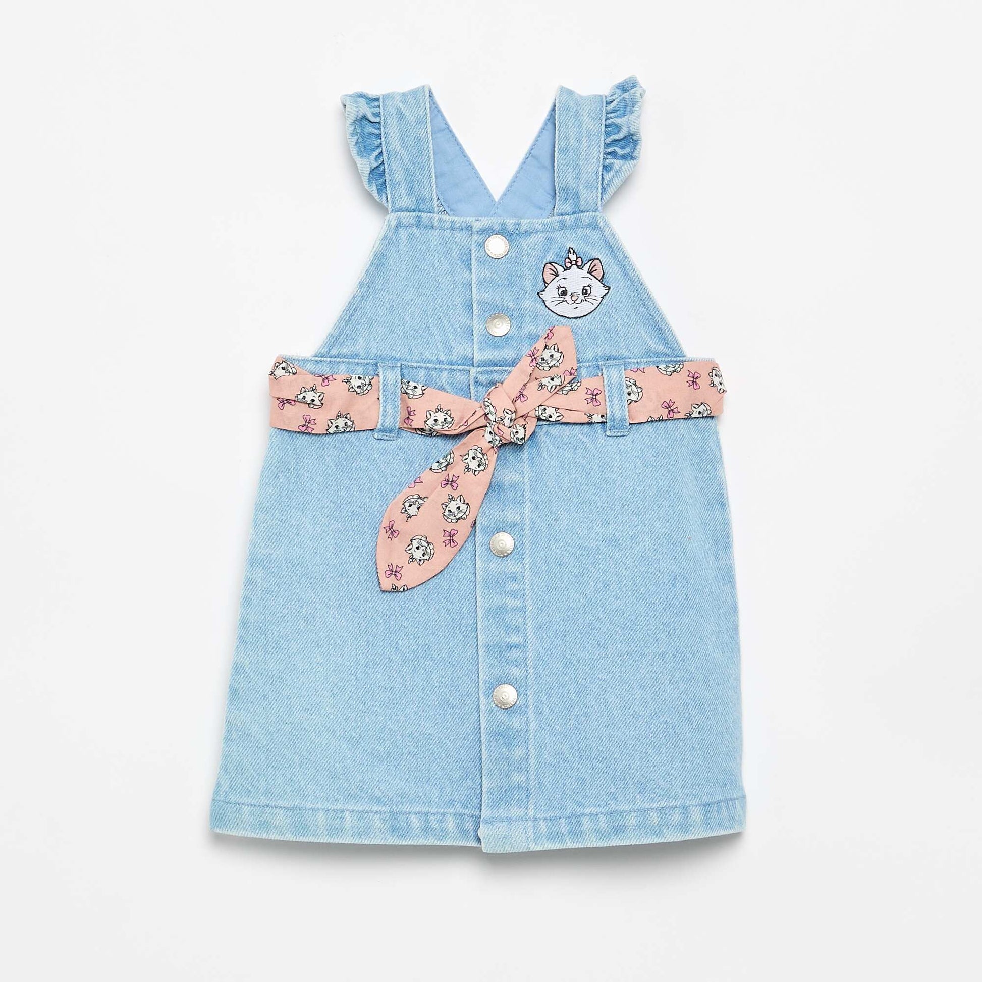 Sleeveless denim dress BLUE
