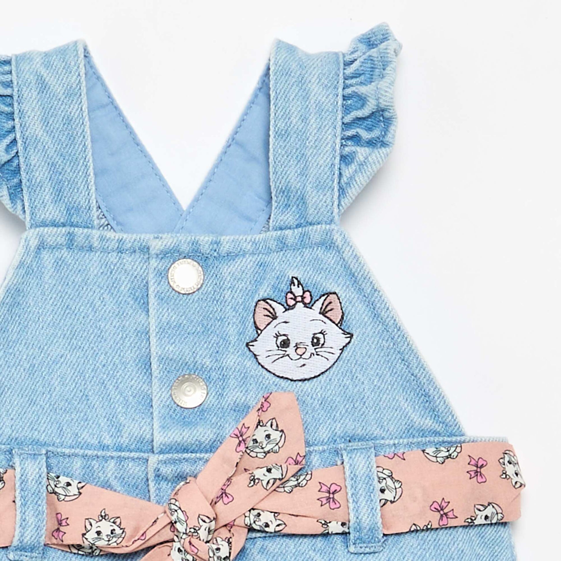 Sleeveless denim dress BLUE