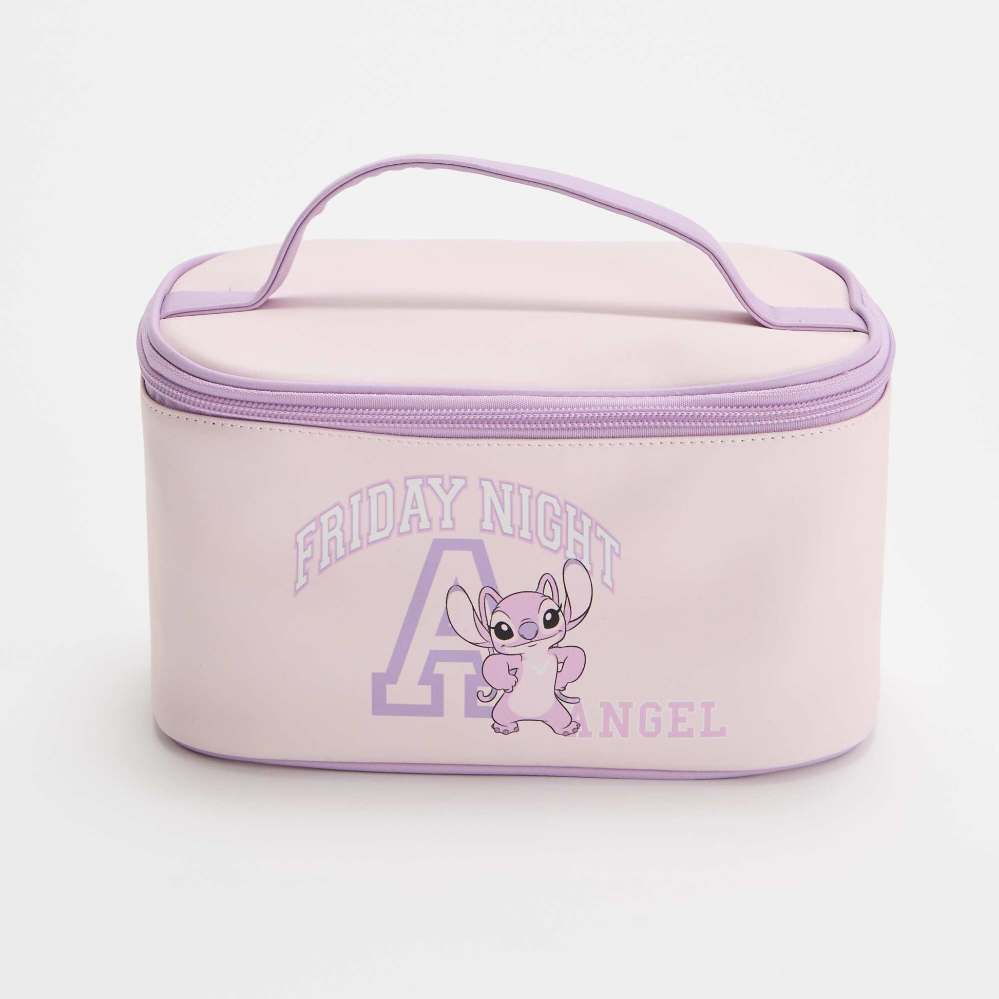 Kuti kozmetike "Stitch" me dorezë ROZË