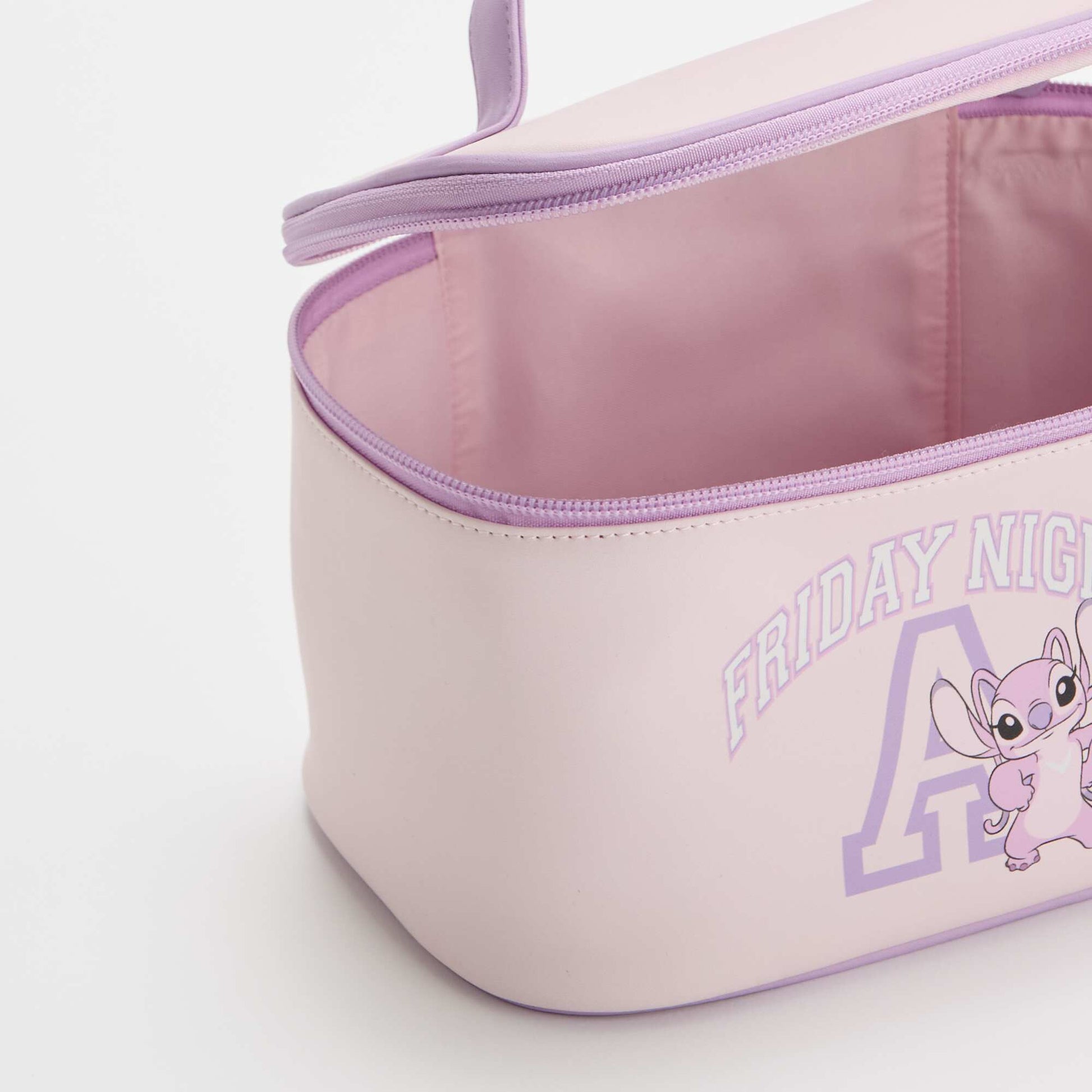 Kuti kozmetike "Stitch" me dorezë ROZË