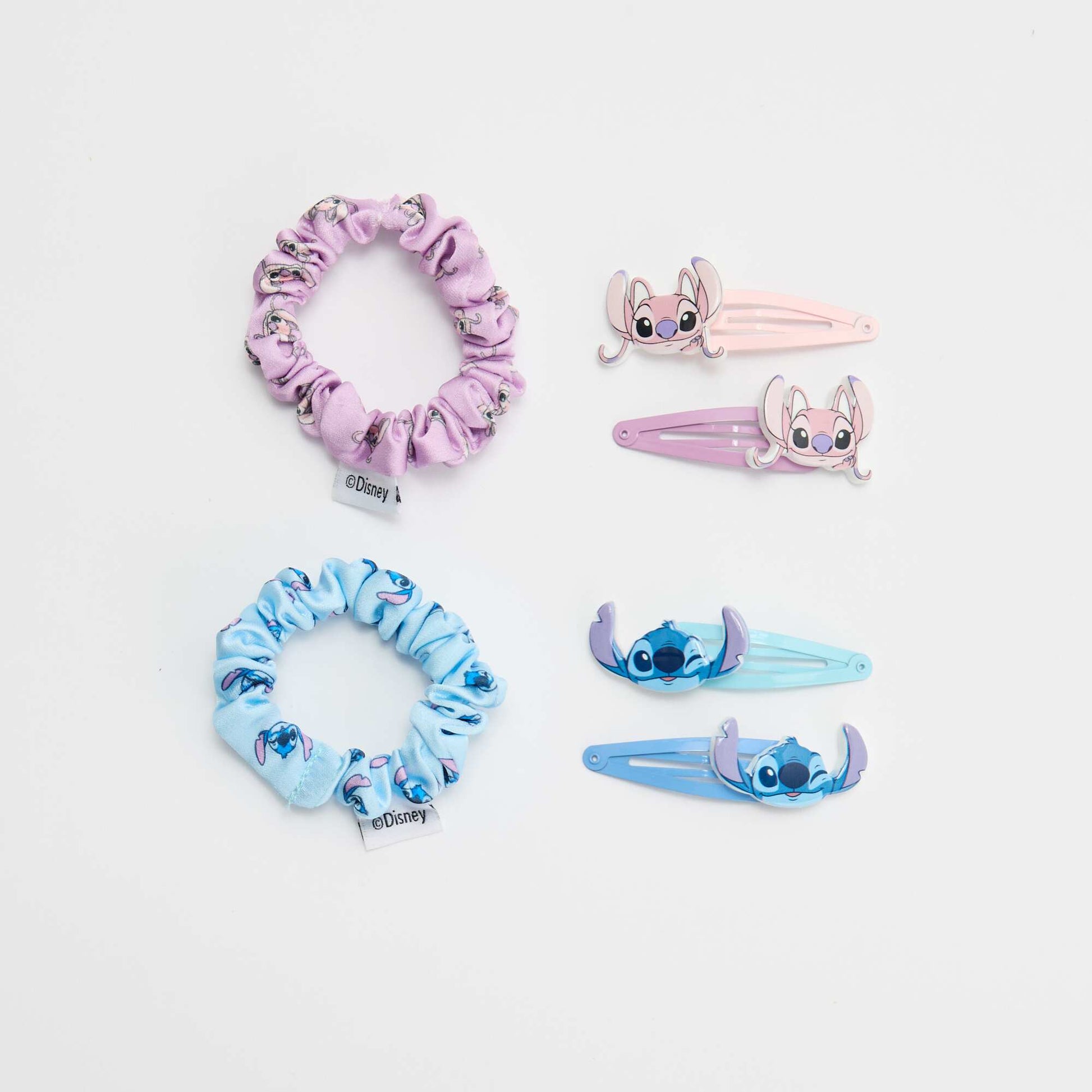 'Stitch' Snap Clips & Scrunchies Set BLUE