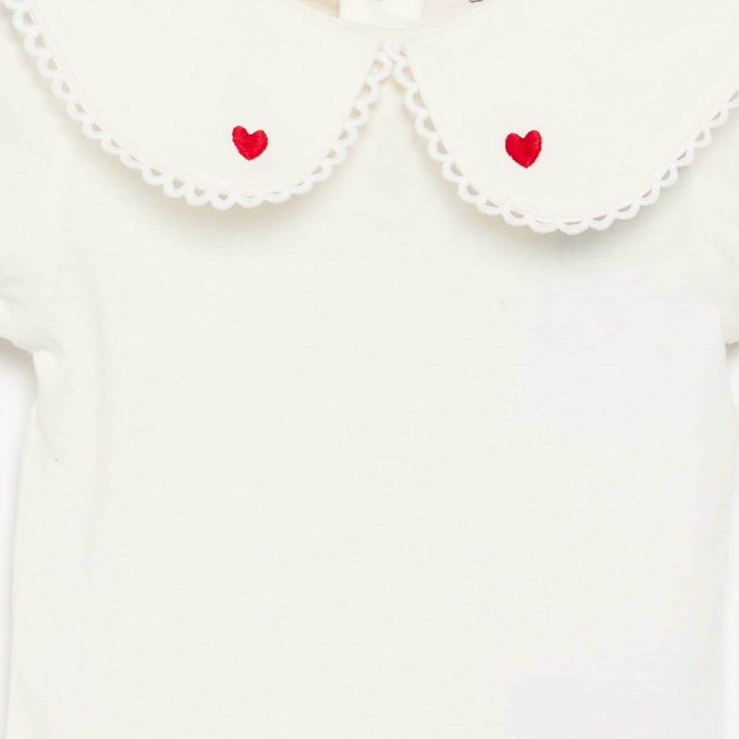 Bodysuit with fancy collar WHITE