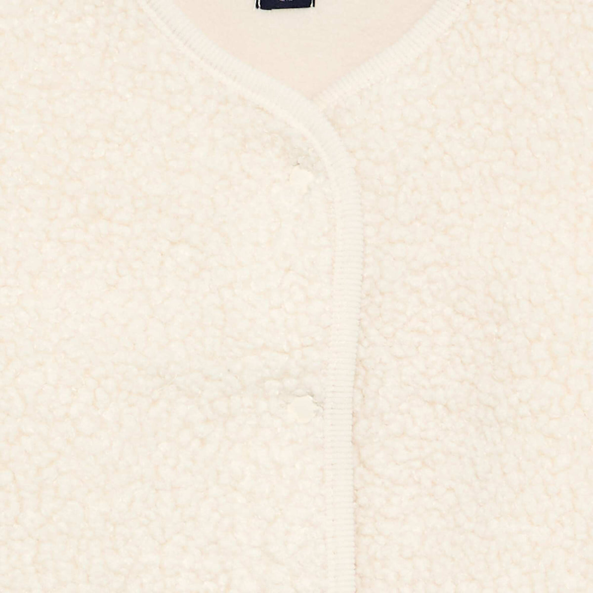 Sleeveless Faux Shearling Vest WHITE