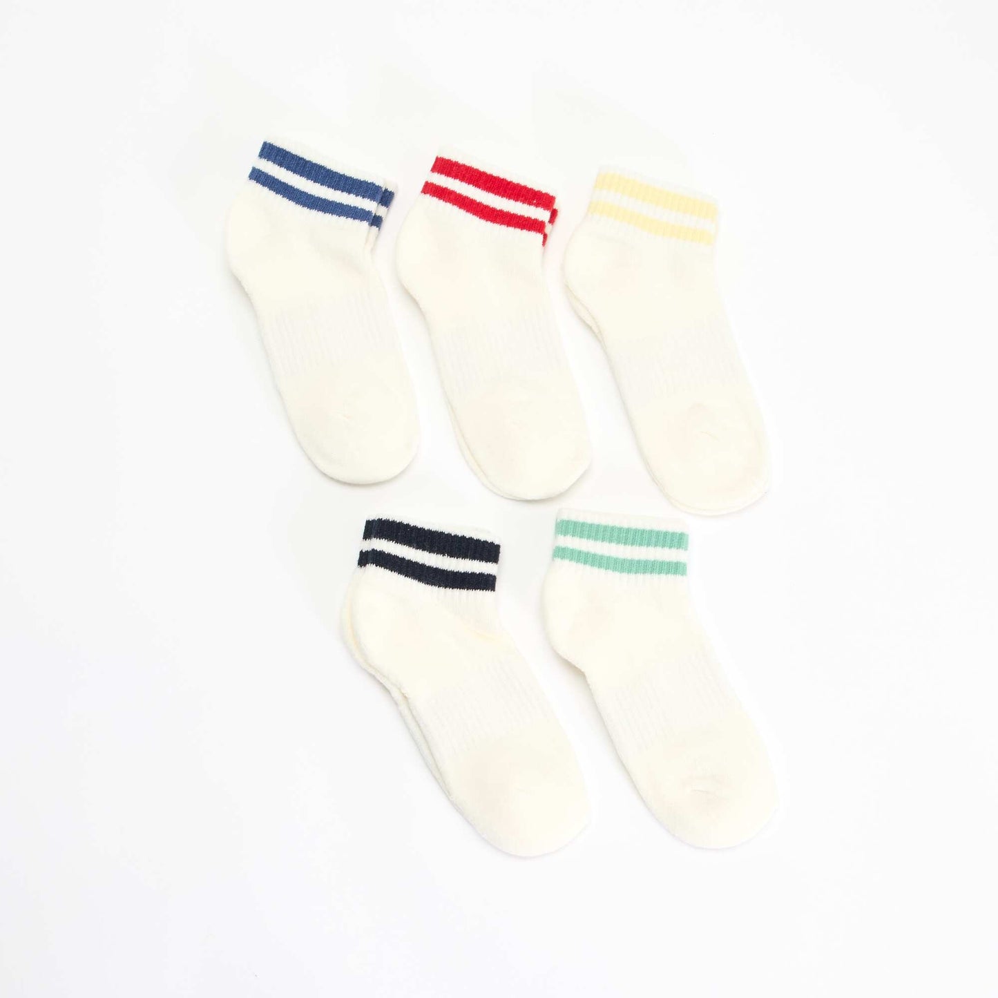 Pack of 5 sports socks WHITE