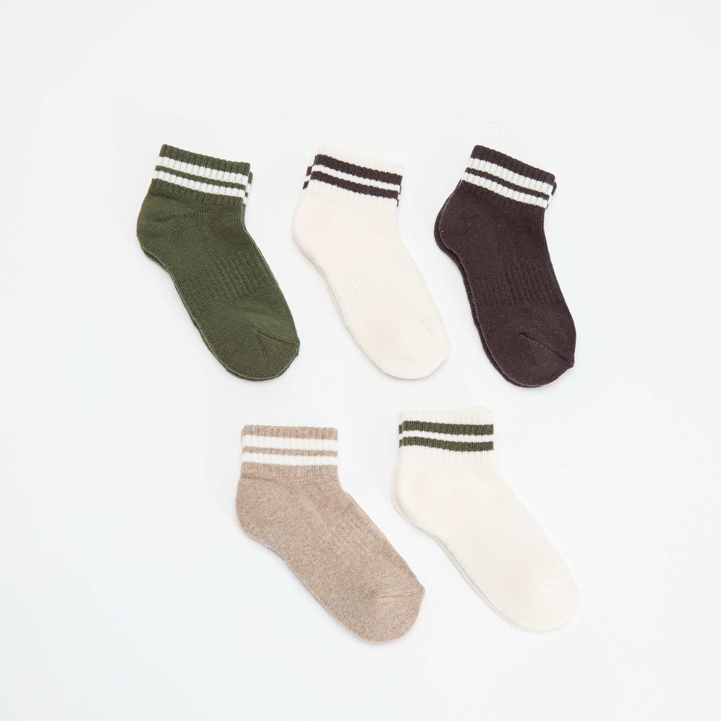 Pack of 5 sports socks BEIGE