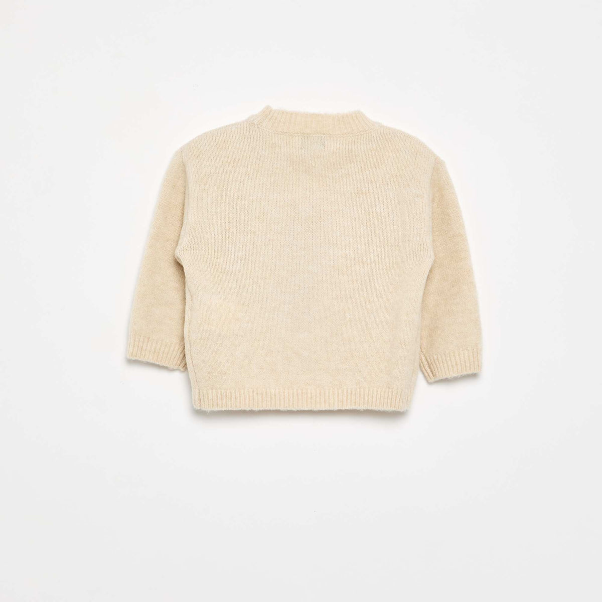 Sweater with 'heart' designs BEIGE
