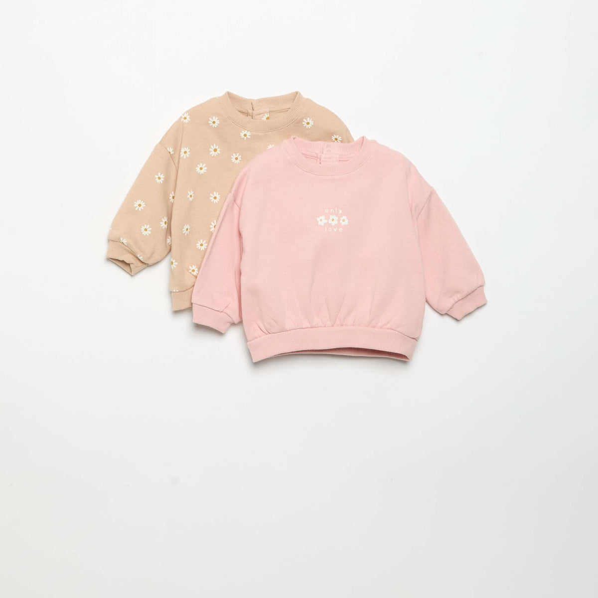 Pack of 2 Printed Sweatshirts BEIGE