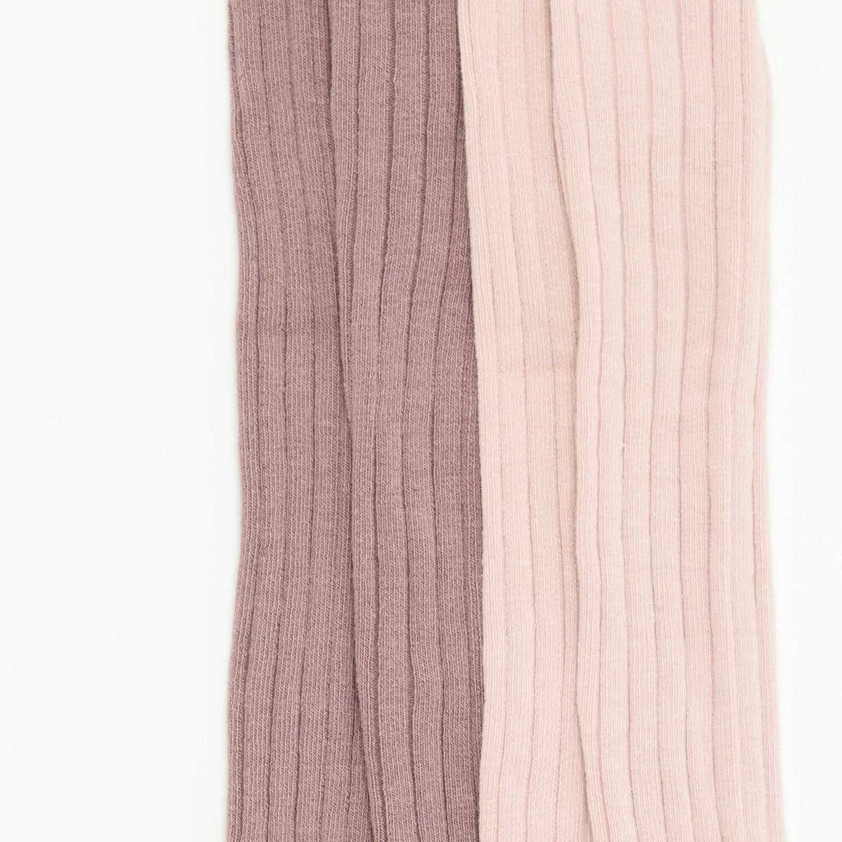 Pack of 2 pairs of ribbed knit tights PINK