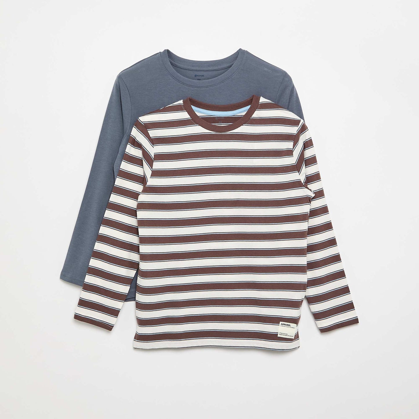 Pack of 2 Long-Sleeved T-shirts BROWN