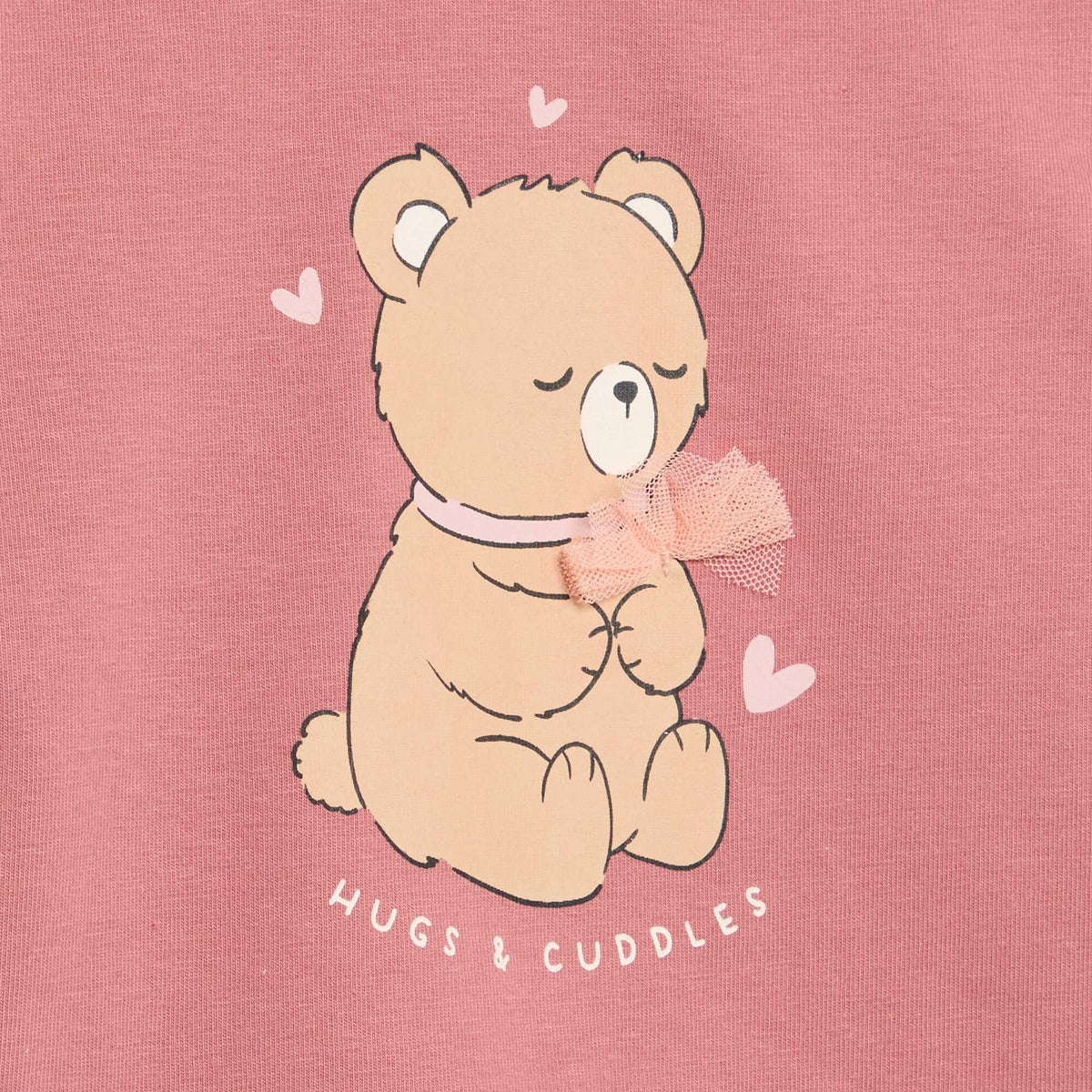 Turtleneck top with playful bow PINK